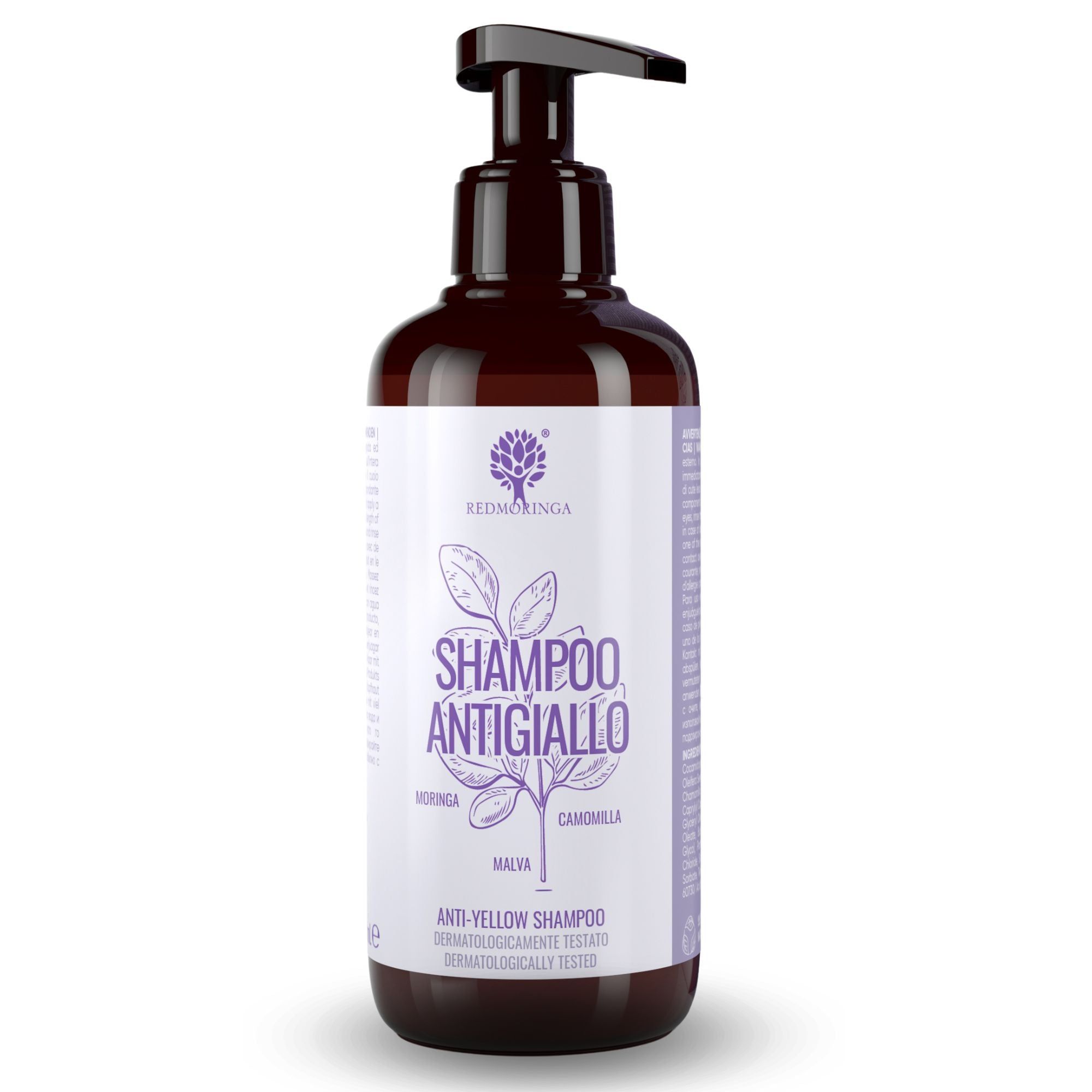 Shampoo Antigiallo BIO alla Moringa – Capelli Biondi e Bianchi Luminosi