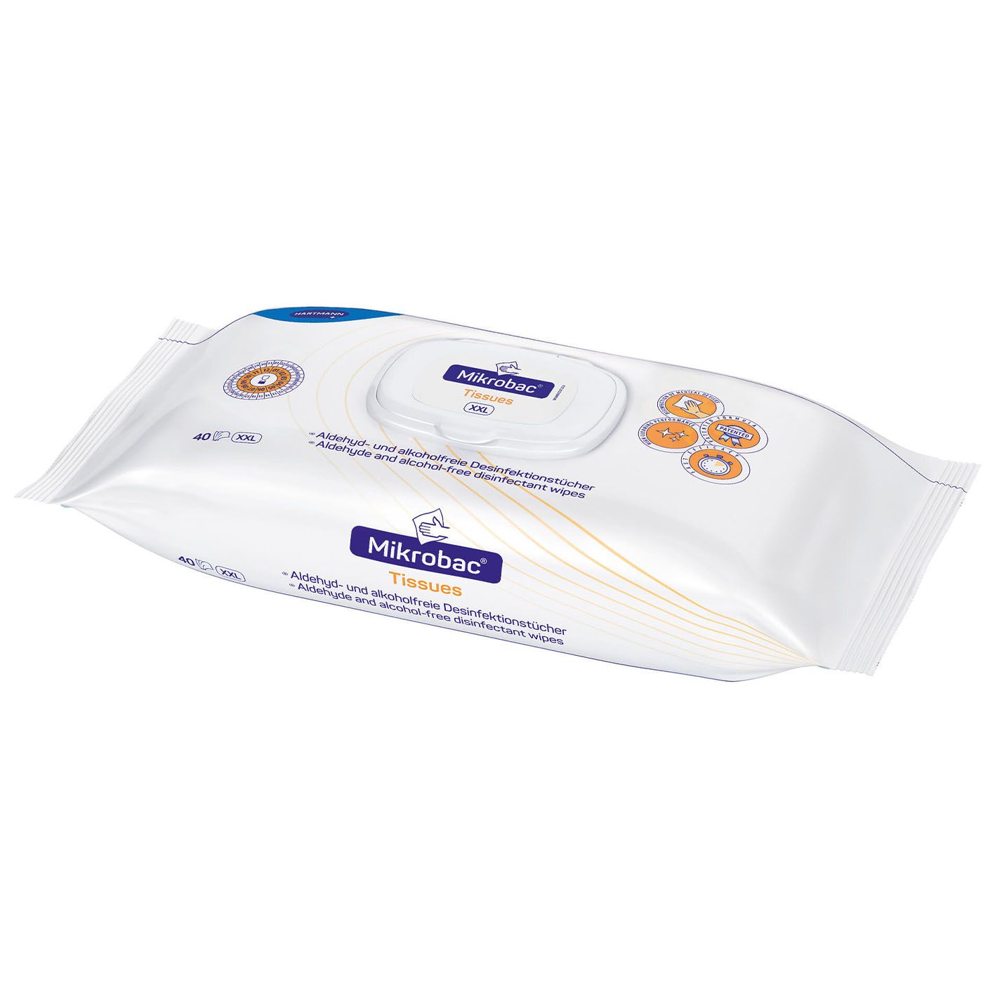 Mikrobac Tissues XXL Flowpack: Aldehyd- und alkoholfreie Desinfektionstücher.