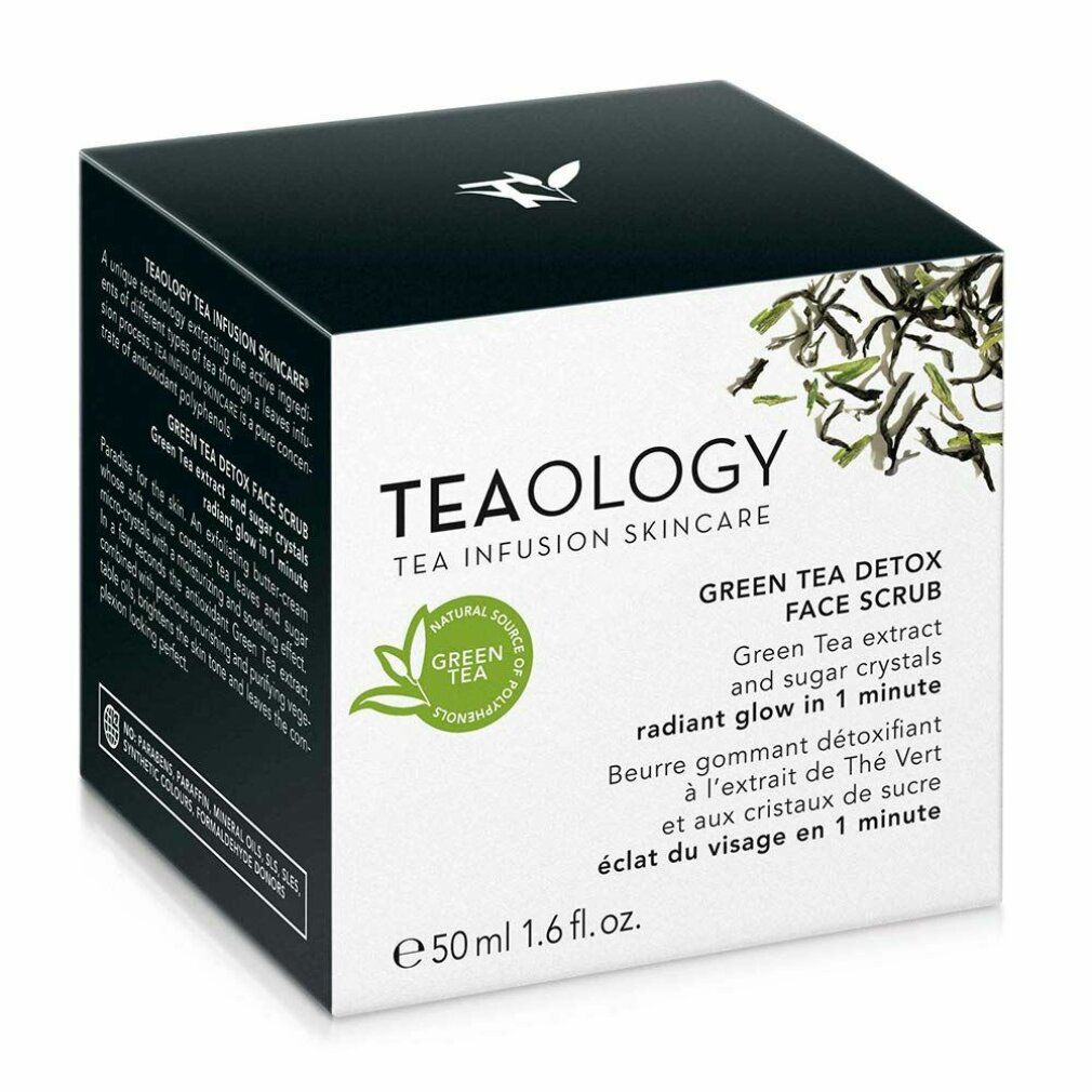 Verpackung für Green Tea Detox Face Scrub mit 50 ml Inhalt.