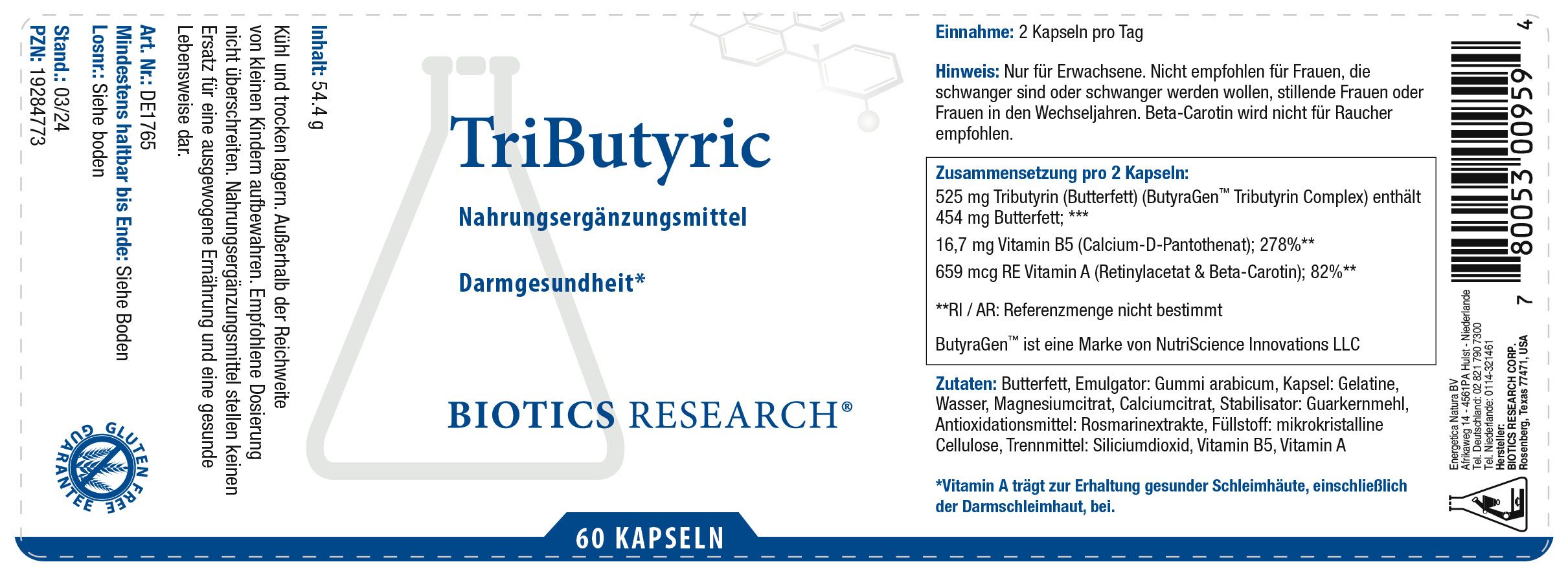 TRIBUTYRIC 60 KAPSELN