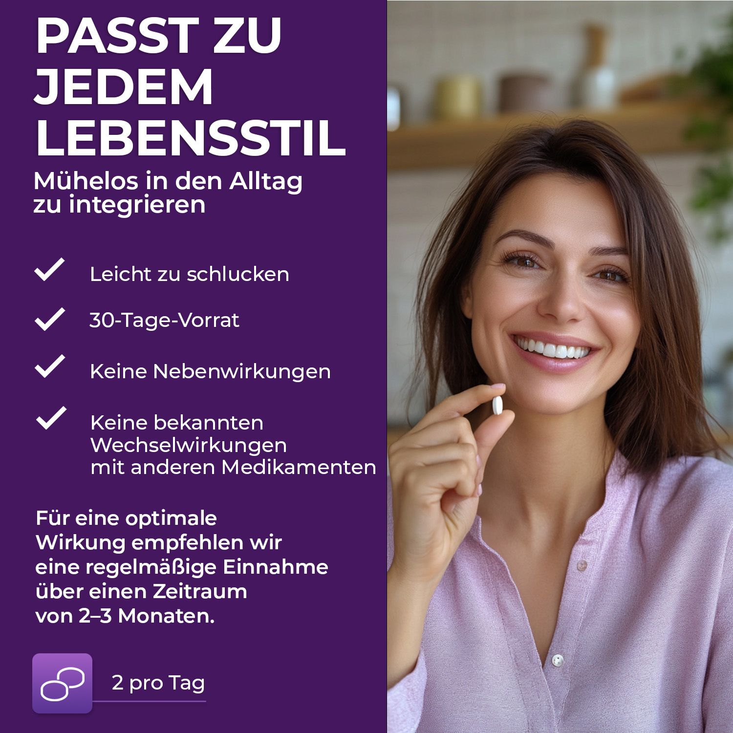 4HER Hormonal Balance - Hormon Balance Frauen - mit Vitamin B6, Selen & Eisen