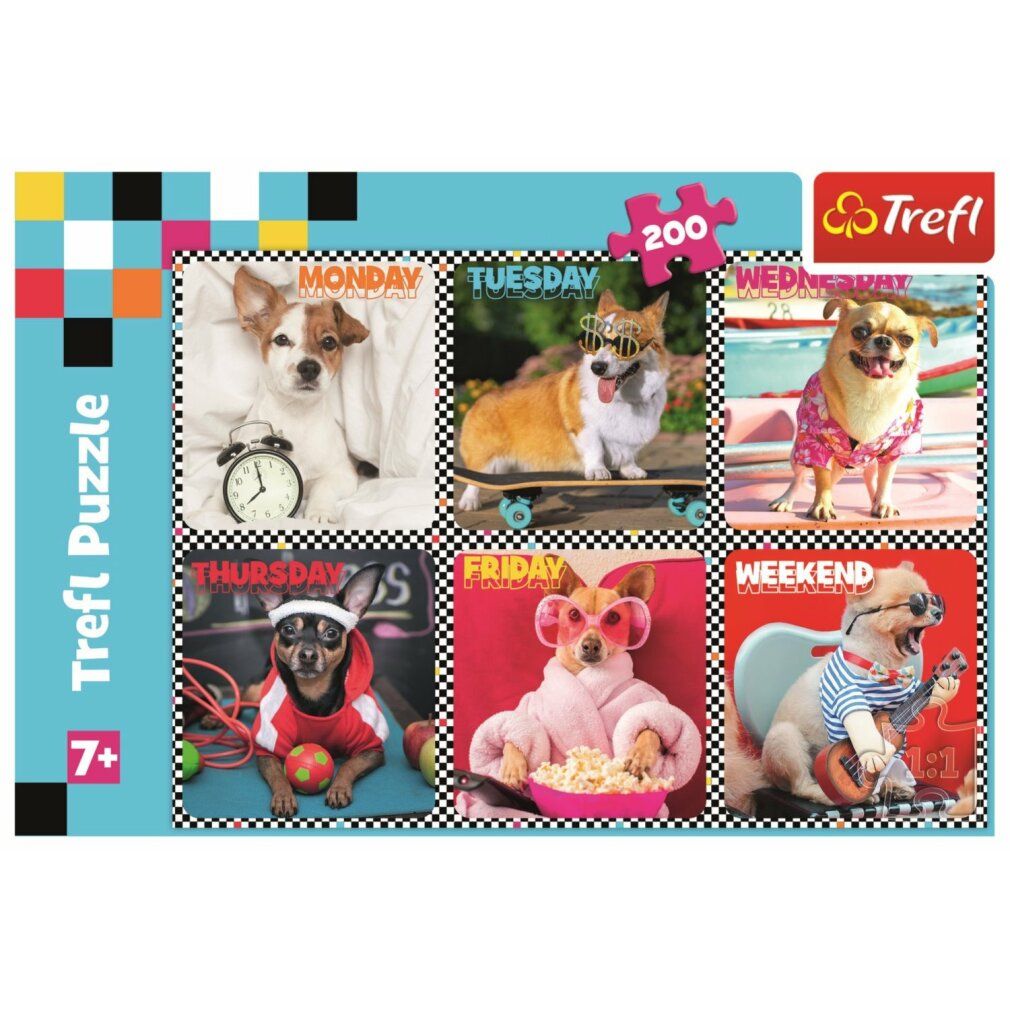 trefl Puzzle Merry Dogs 200 Teile