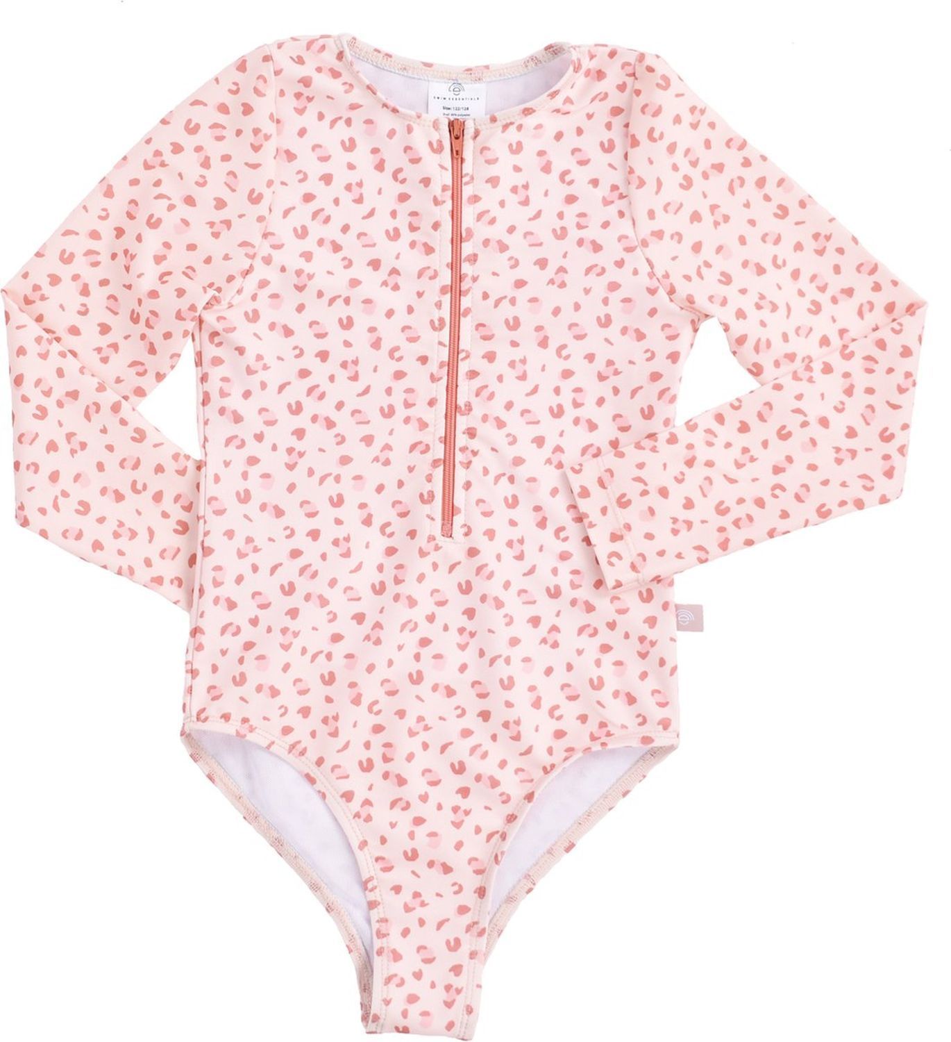 Swim Essentials LangarmUVBadeanzug für Mädchen alt Leoparden Muster/