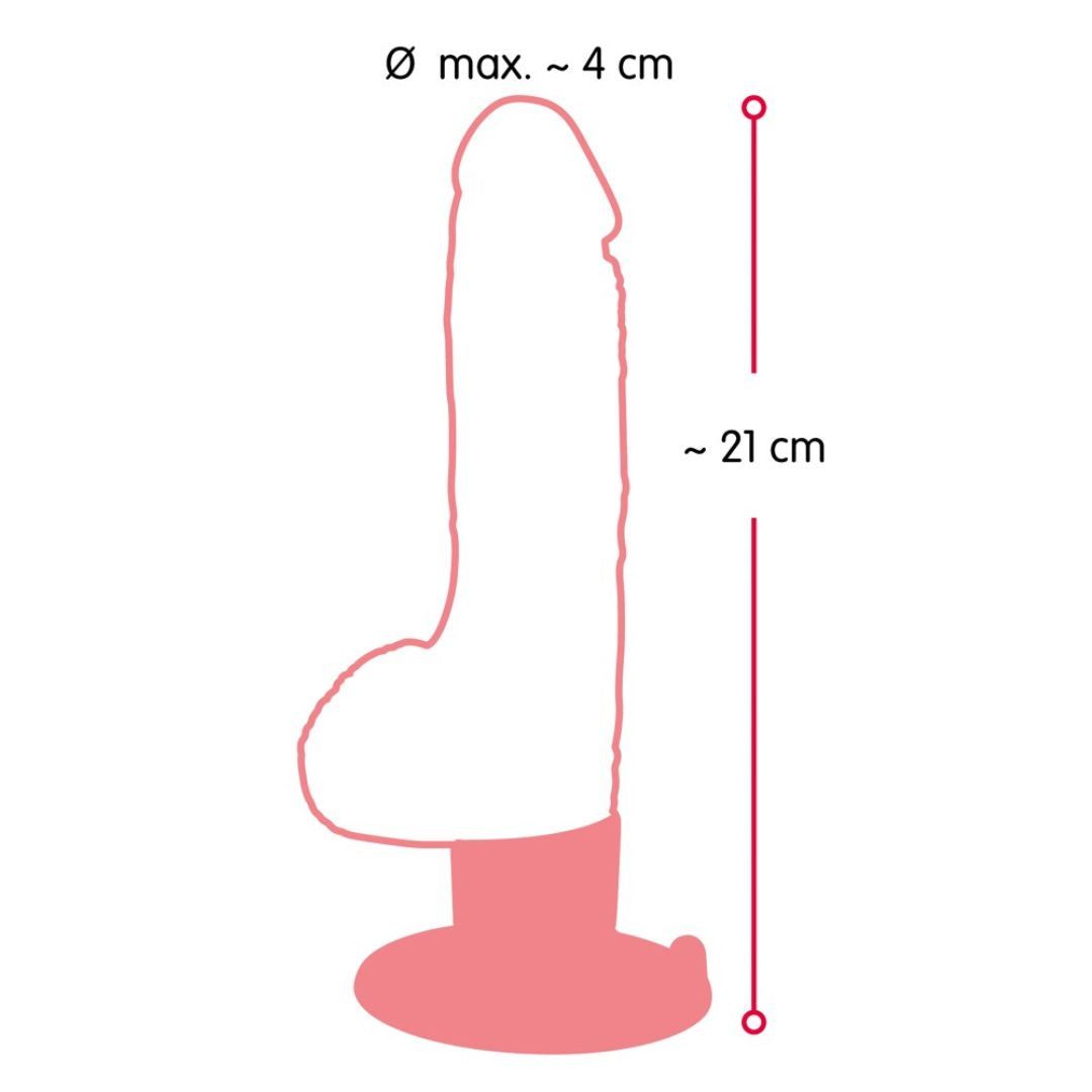 Naturvibrator „Realistic Vibe“ mit Eichel, Äderung und Hoden | Multispeed Vibration | Nature Skin