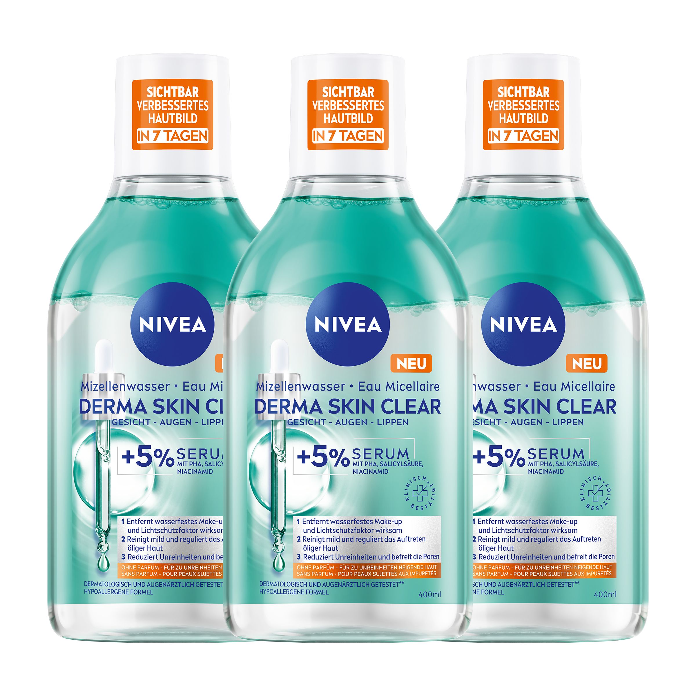 Nivea Derma Skin Clear Mizellenwasser 1200 ml Gesichtswasser