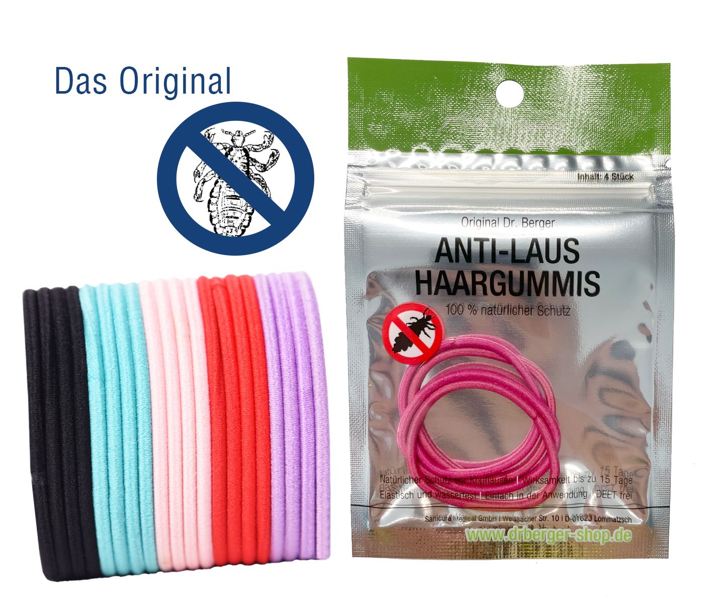 Anti-Laus Haargummis gegen Kopfläuse