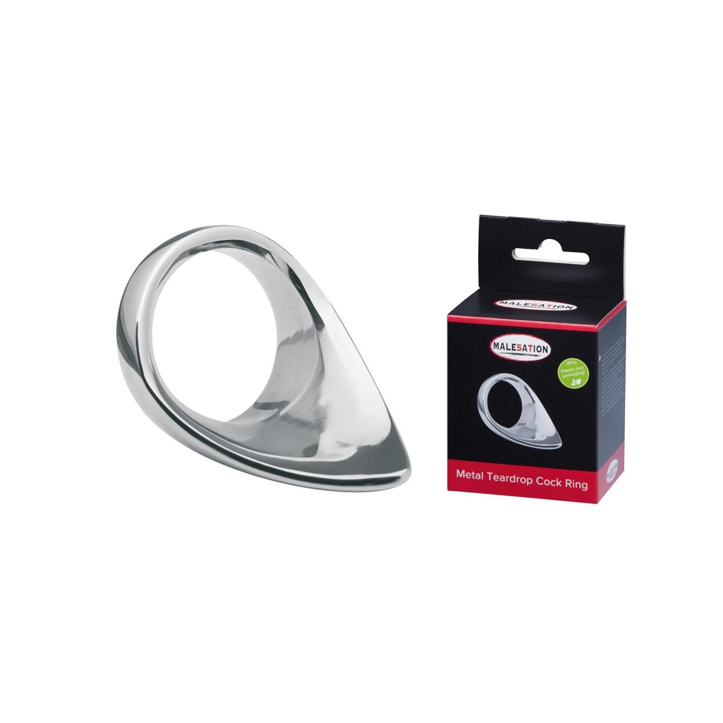 MALESATION Metal Teardrop Cock Ring