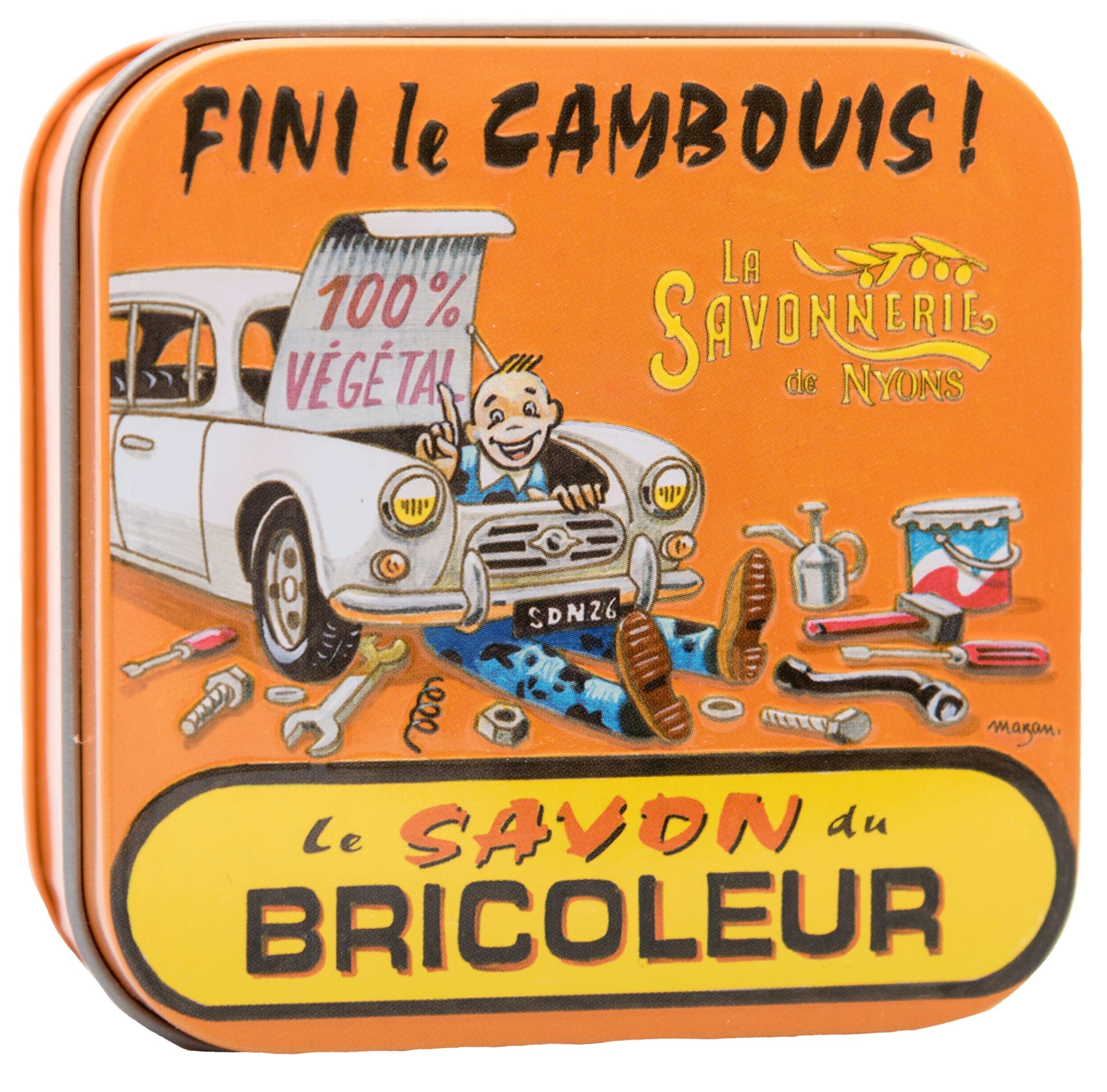 La Savonnerie de Nyons - Metallbox mit Seife "Handwerker-Seife"