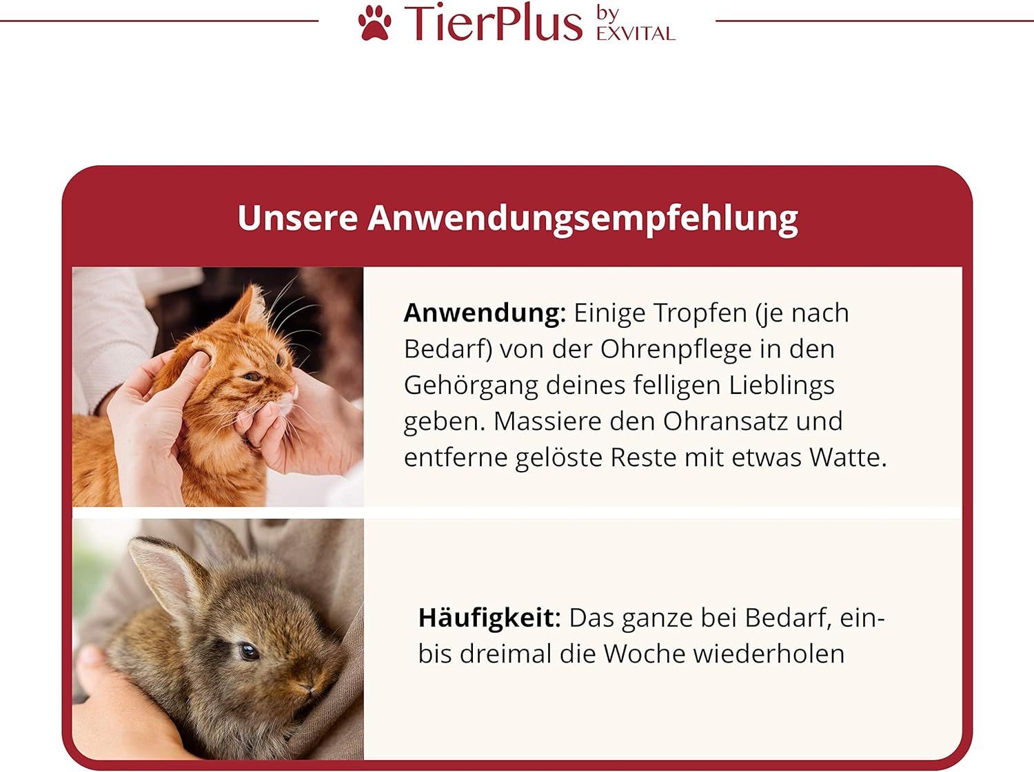 EXVital® Ohrenpflege für Hunde, Katzen & Kleintiere