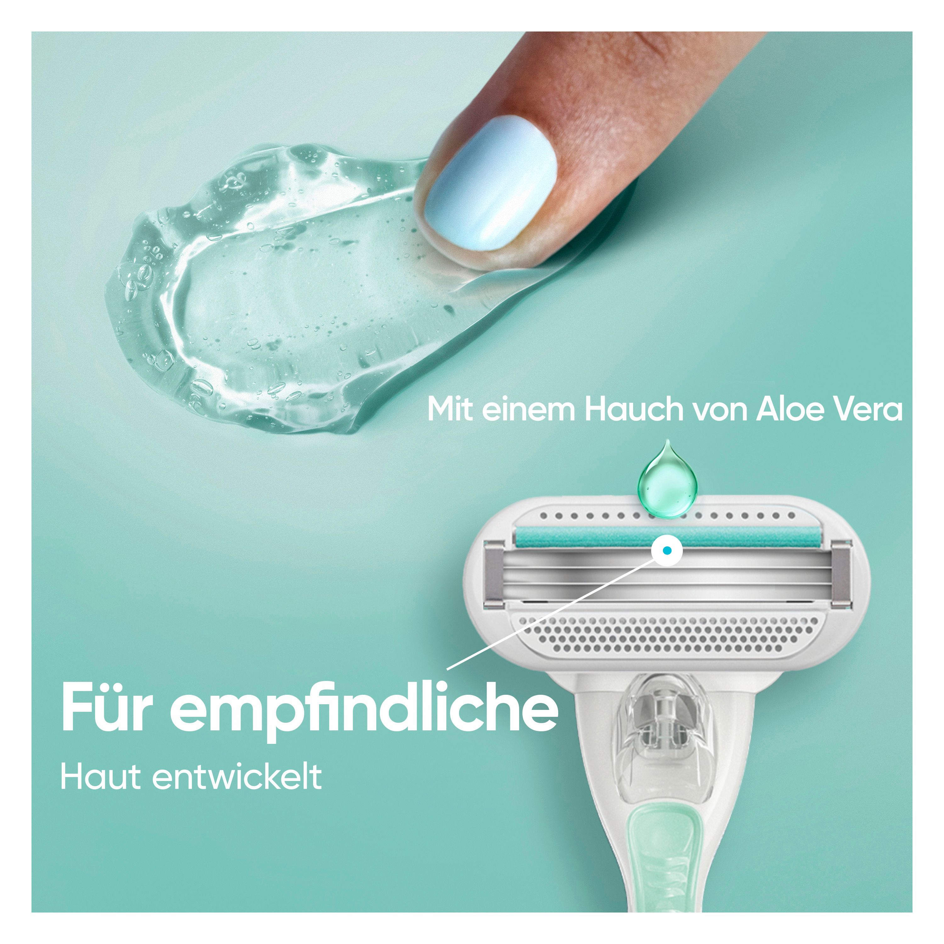 Gillette Venus - Damennassrasierer "Smooth Sensitive" + 2 Ersatzklingen