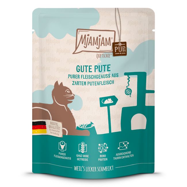 MjAMjAM - Quetschie Purer Fleischgenuss gute Pute pur 300 g Futter