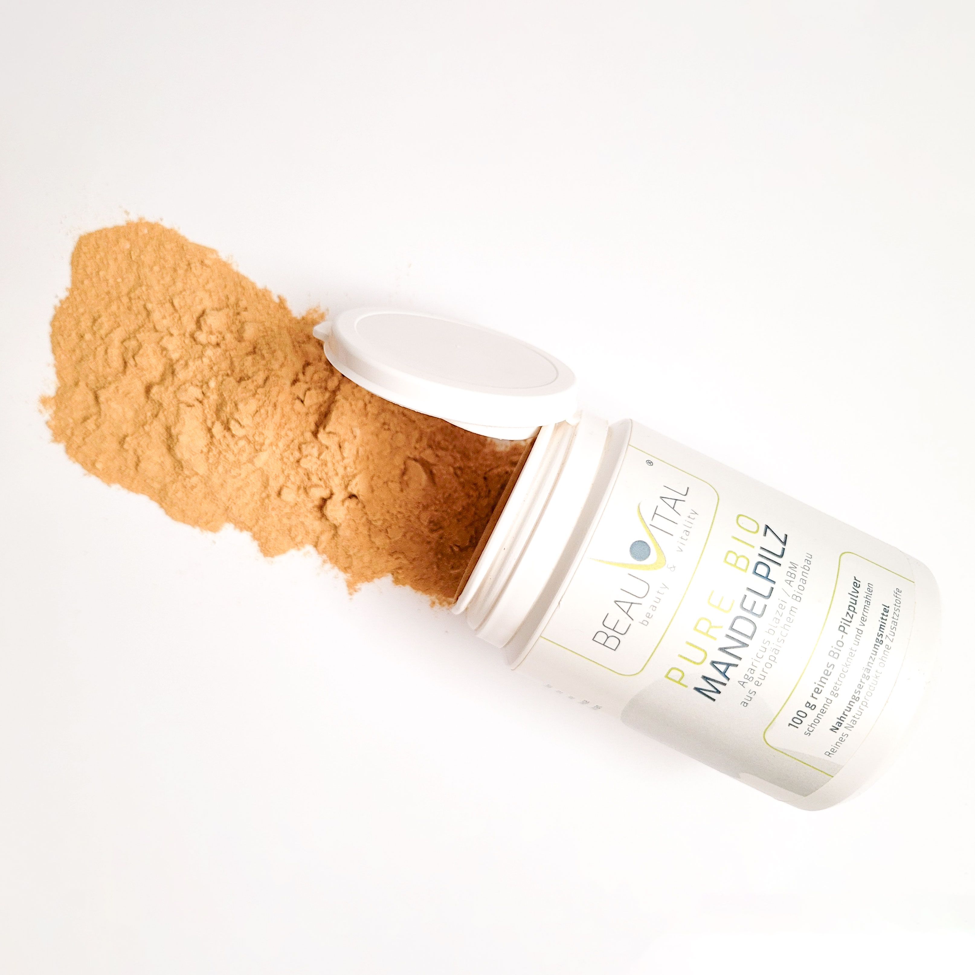 BEAUVITAL® Pure Bio Mandelpilz Pulver, (Agaricus blazei Murrill) aus EU-Anbau