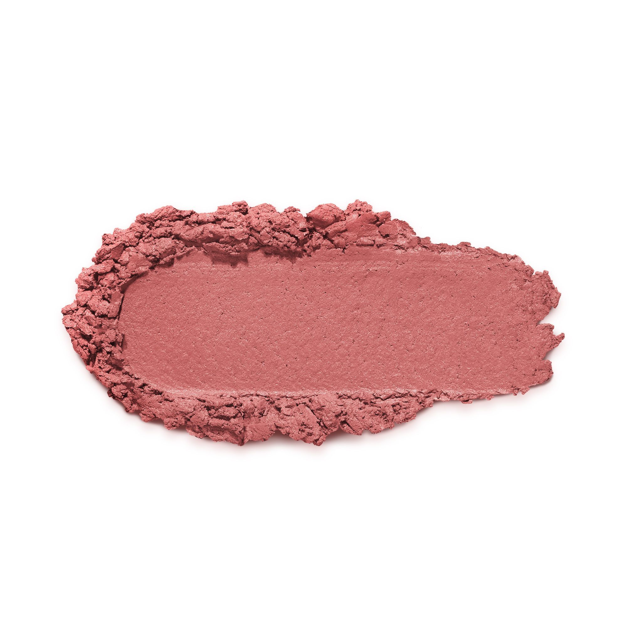 Una strisciata di blush rosa di WYCON Cosmetics Balmy Cheeks 302 Warm Desire. La texture è in polvere e il colore è un rosa caldo. La strisciata è posta su sfondo bianco.