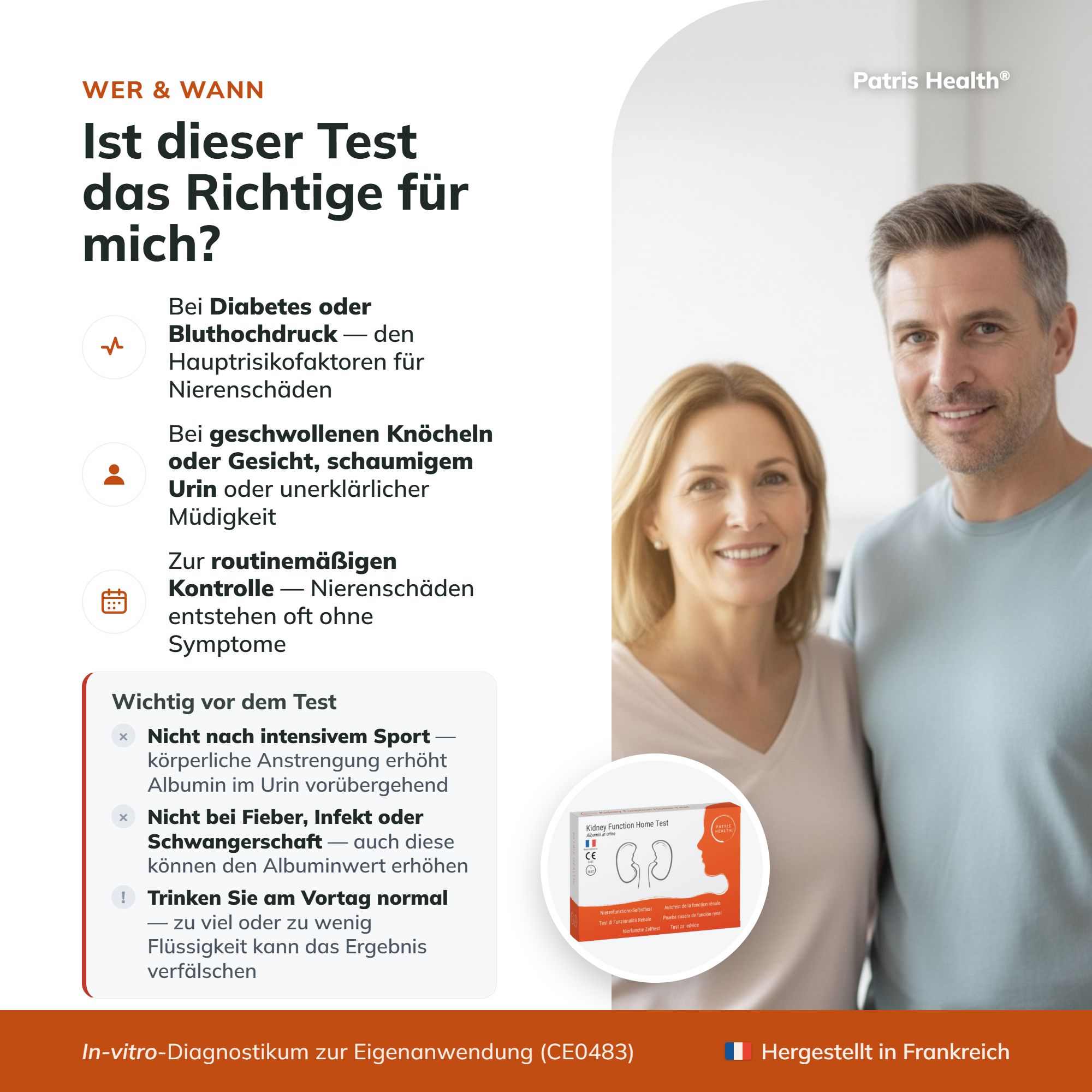 Für wen ist der Nierenfunktionstest geeignet? Risikofaktoren und Symptome