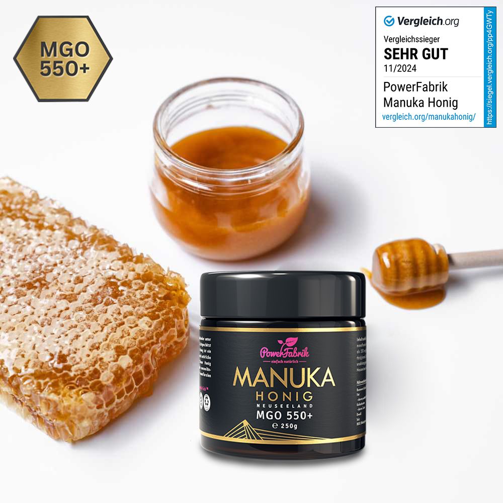 PowerFabrik Manuka Honig MGO 550+, im Glas