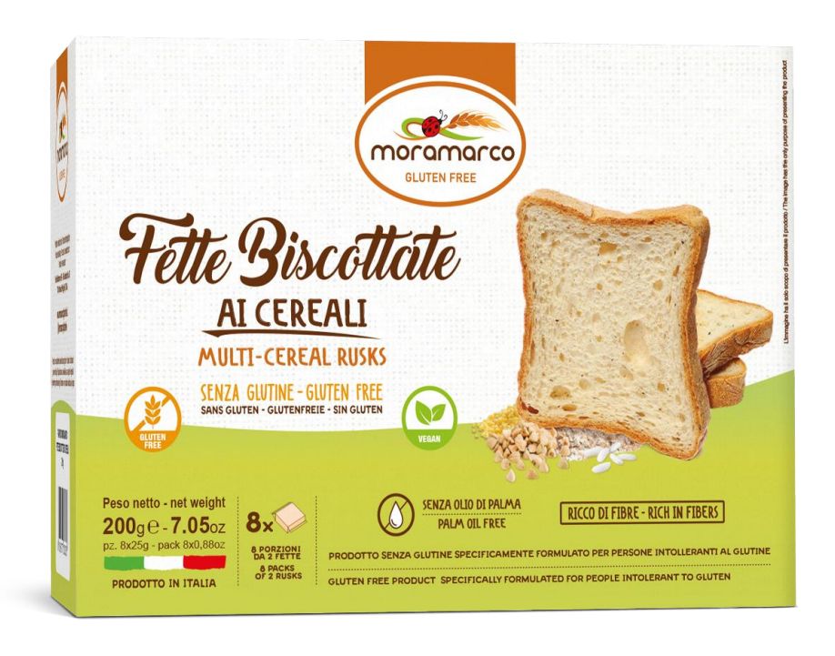 Fette Biscottate ai Cereali Senza Glutine 200 g - Moramarco