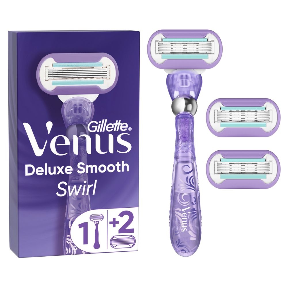 Gillette Venus - Rasierapparat "Deluxe Smooth Swirl" + 3 Ersatzklingen