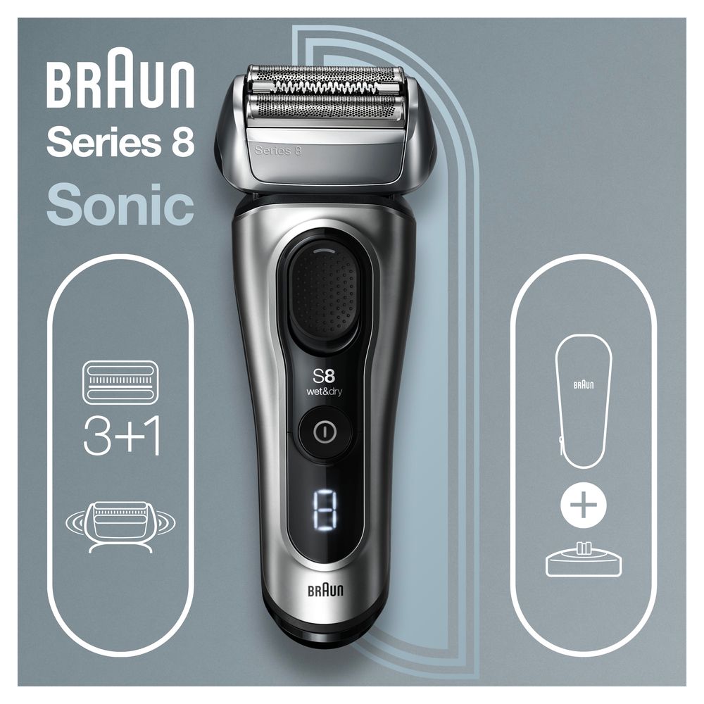Braun - Elektrischer Rasierer "Series 8 - 8417s wet&dry" in Silber