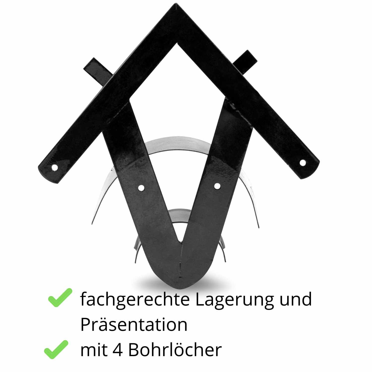 AMKA Geschirrhalter Pferd einteilig Metall schwarz  Geschirrhalter Set