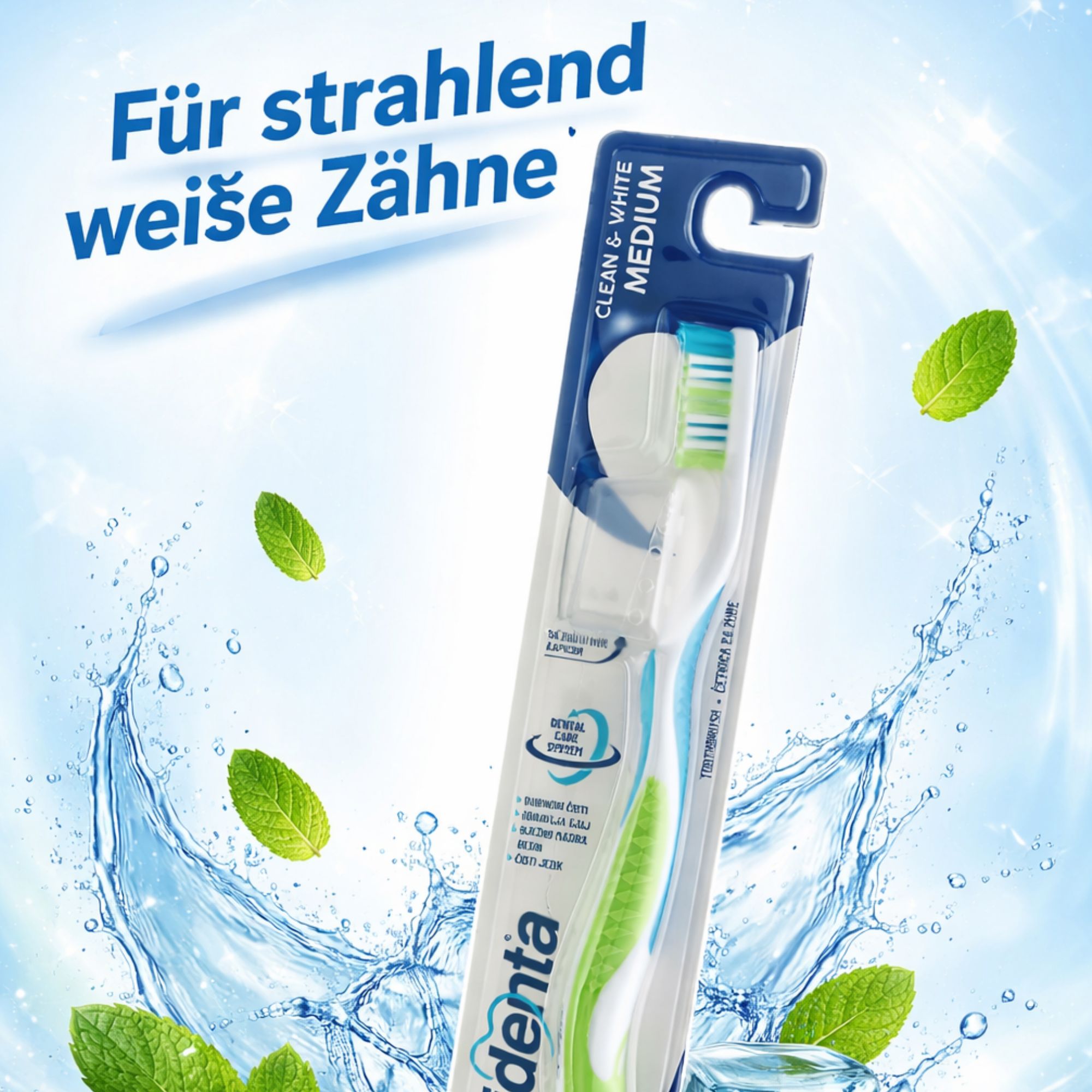 PLIDENTA Clean & White Medium Zahnbürste