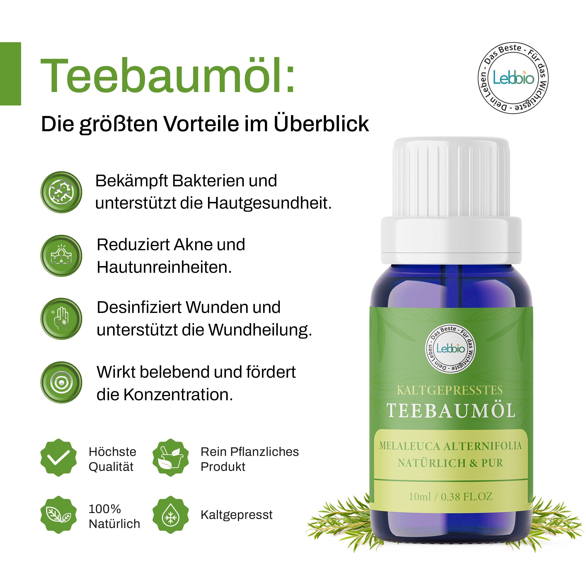 Lebbio Teebaumöl 10ml