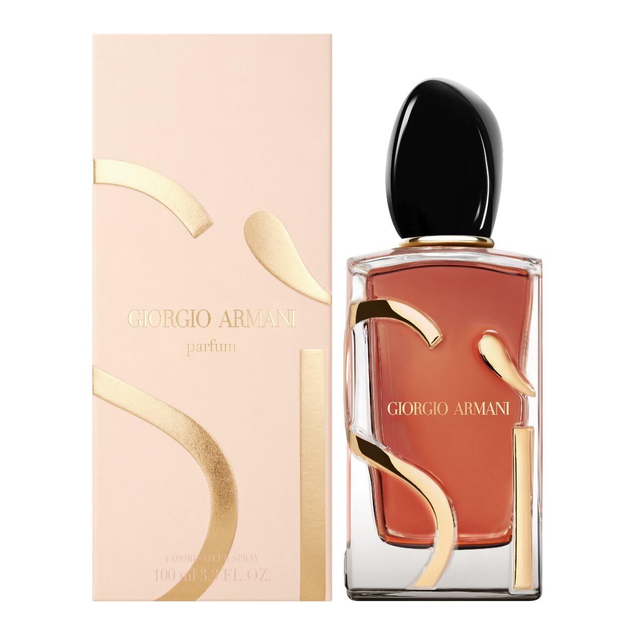 Giorgio Armani Si Parfum Flakon und Verpackung.