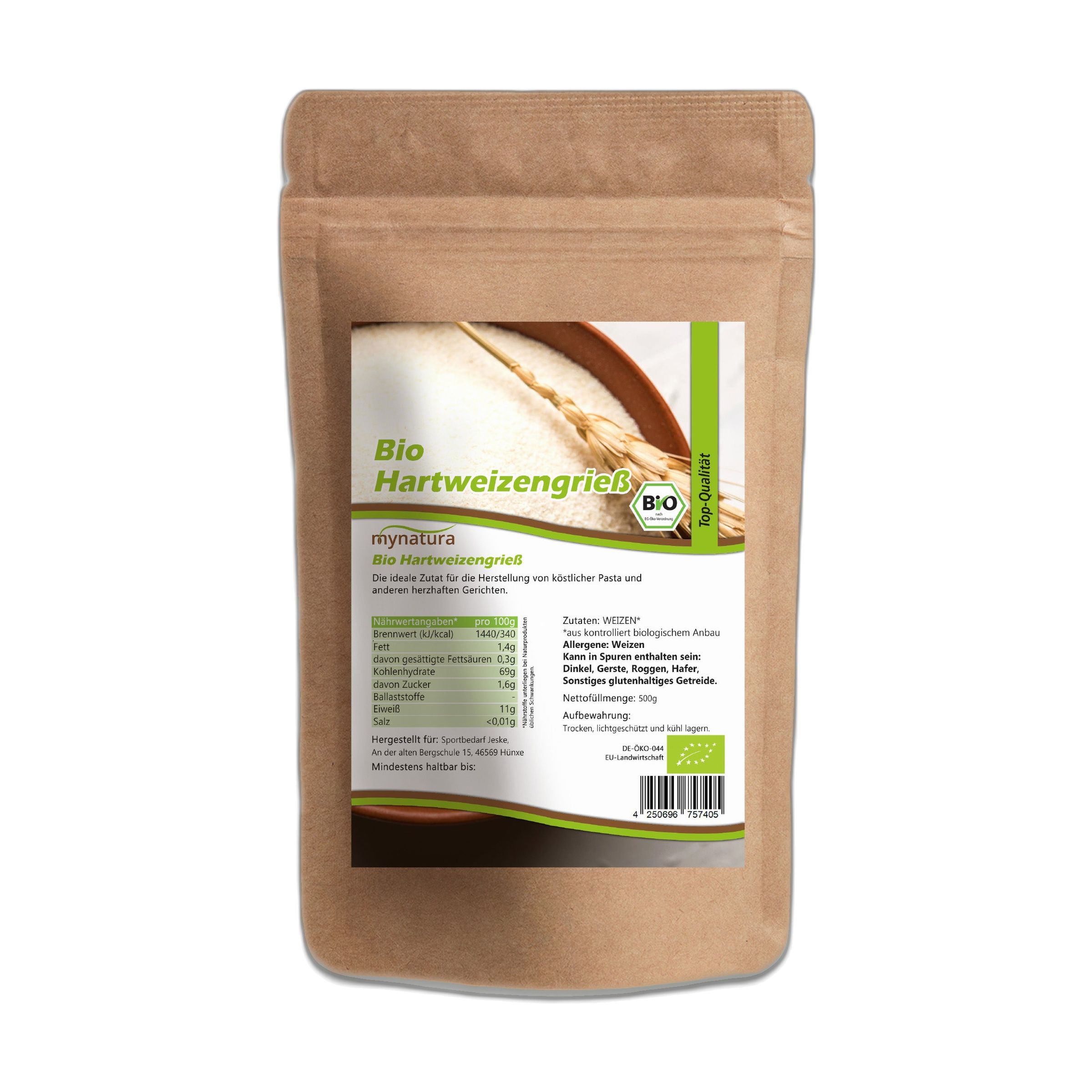 Mynatura Bio Hartweizengrieß 2000 g Granulat