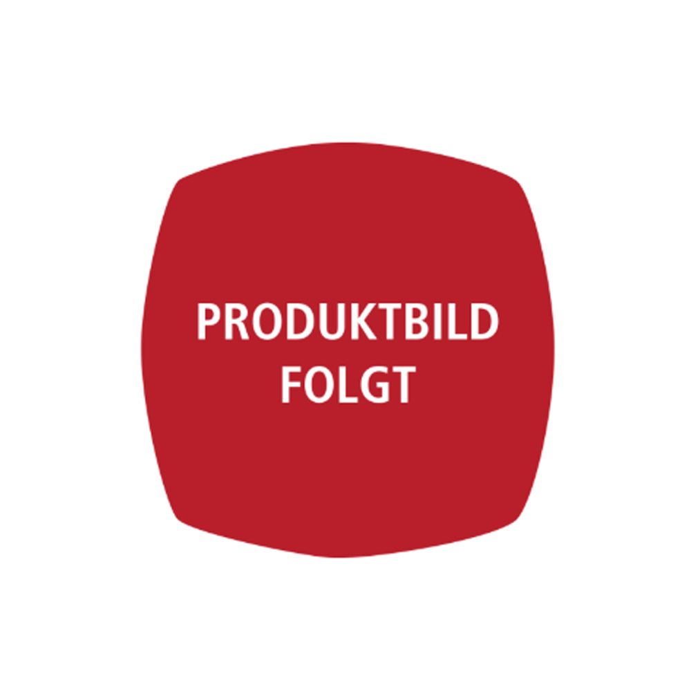 Rotes, quadratisches Feld mit abgerundeten Ecken. Text: Produktbild folgt.