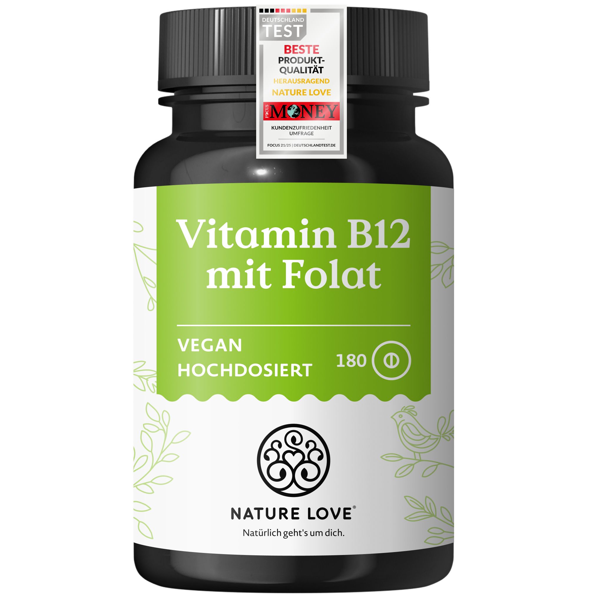 NATURE LOVE® Vitamina B12 500 µg con folato