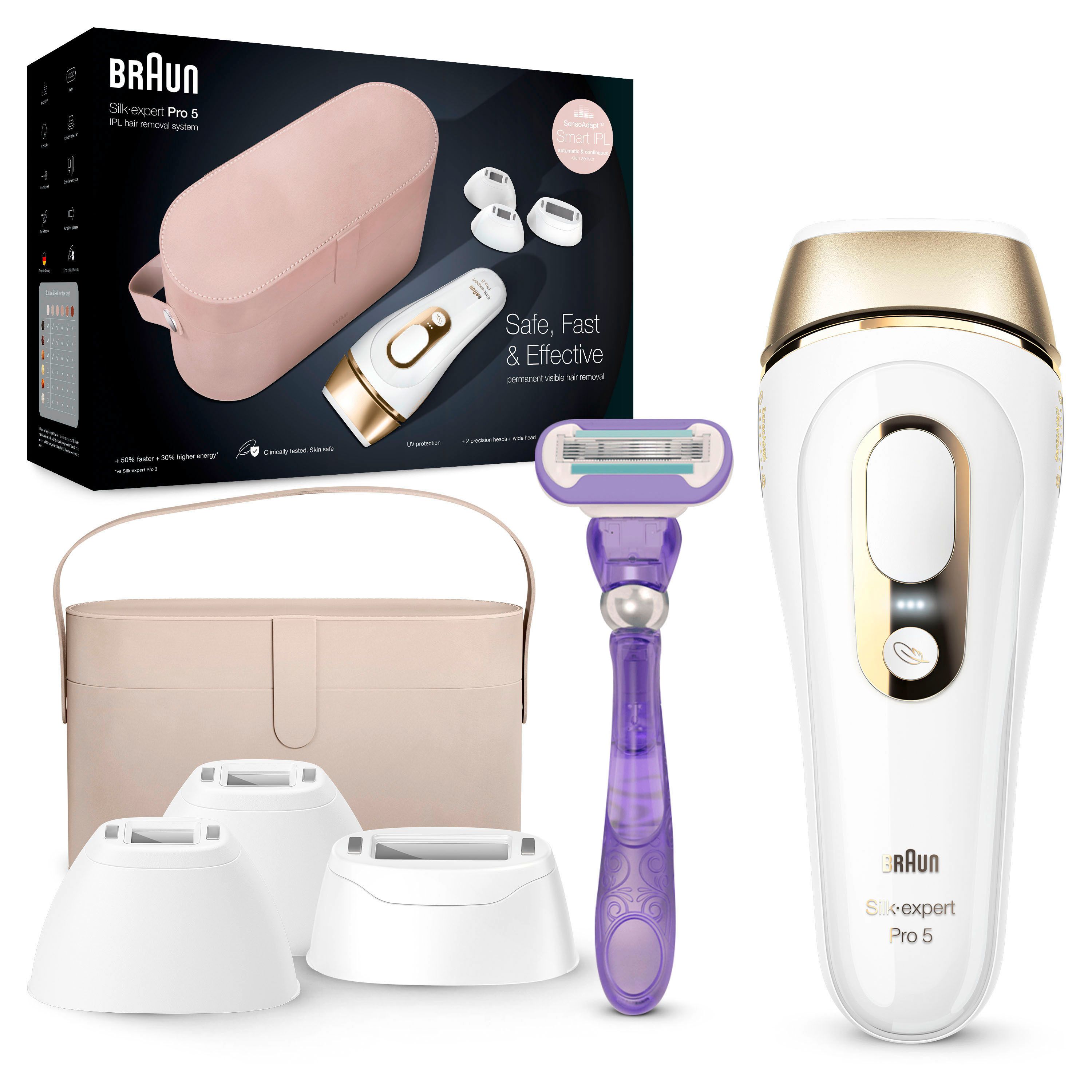 Braun - IPL System 'Silk-expert Pro IPL Pl5347' in Weiß und Gold