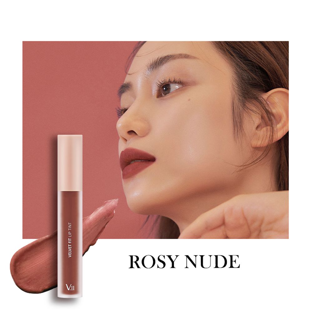 VILLAGE 11 FACTORY Velvet Fit Lip Tint Rosy Nude Liquid Lipstick