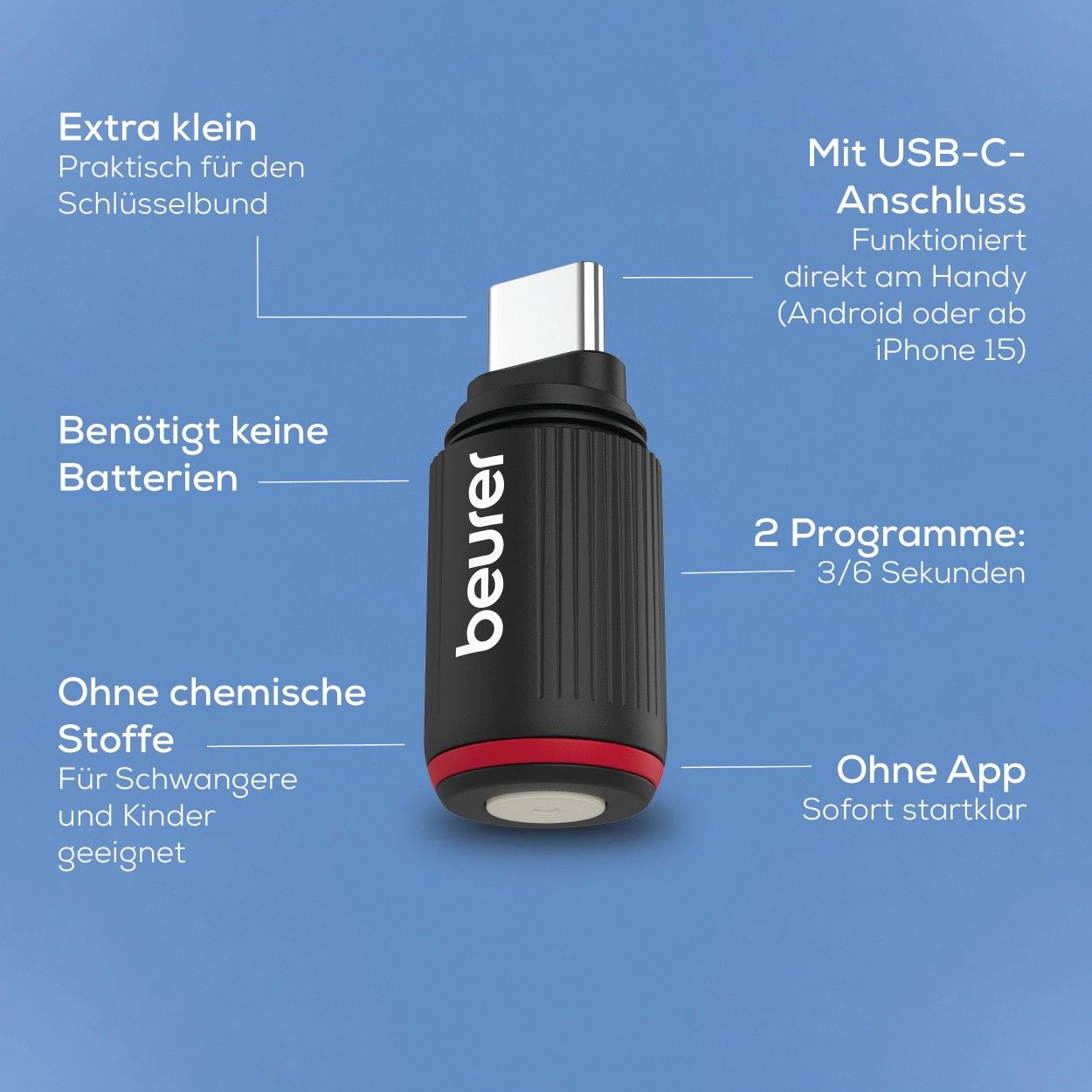 Beurer BiteX Go Deep Black Insektenstichheiler