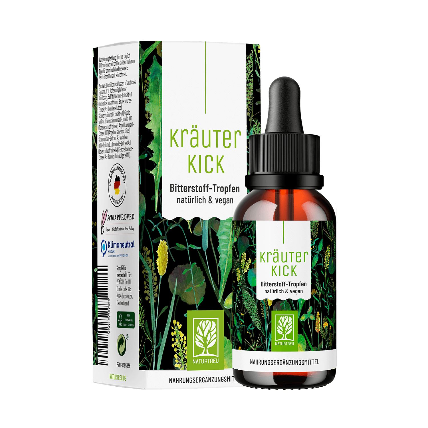 Bitterstoff Tropfen alkoholfrei - Kräuterkick - NATURTREU®