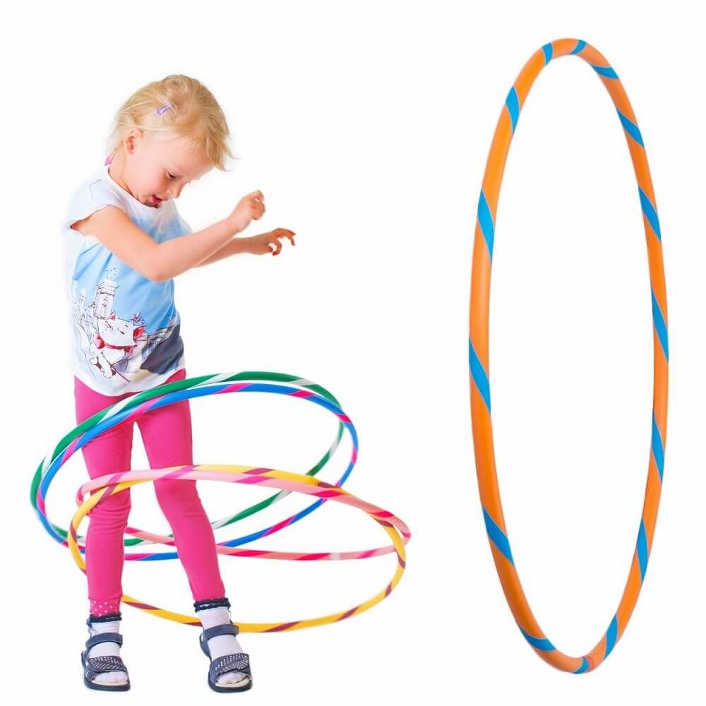 Hoopomania Kinder-Hula-Hoop mit Grip-Tape | Ø 80 cm Orange-Blau 1 St