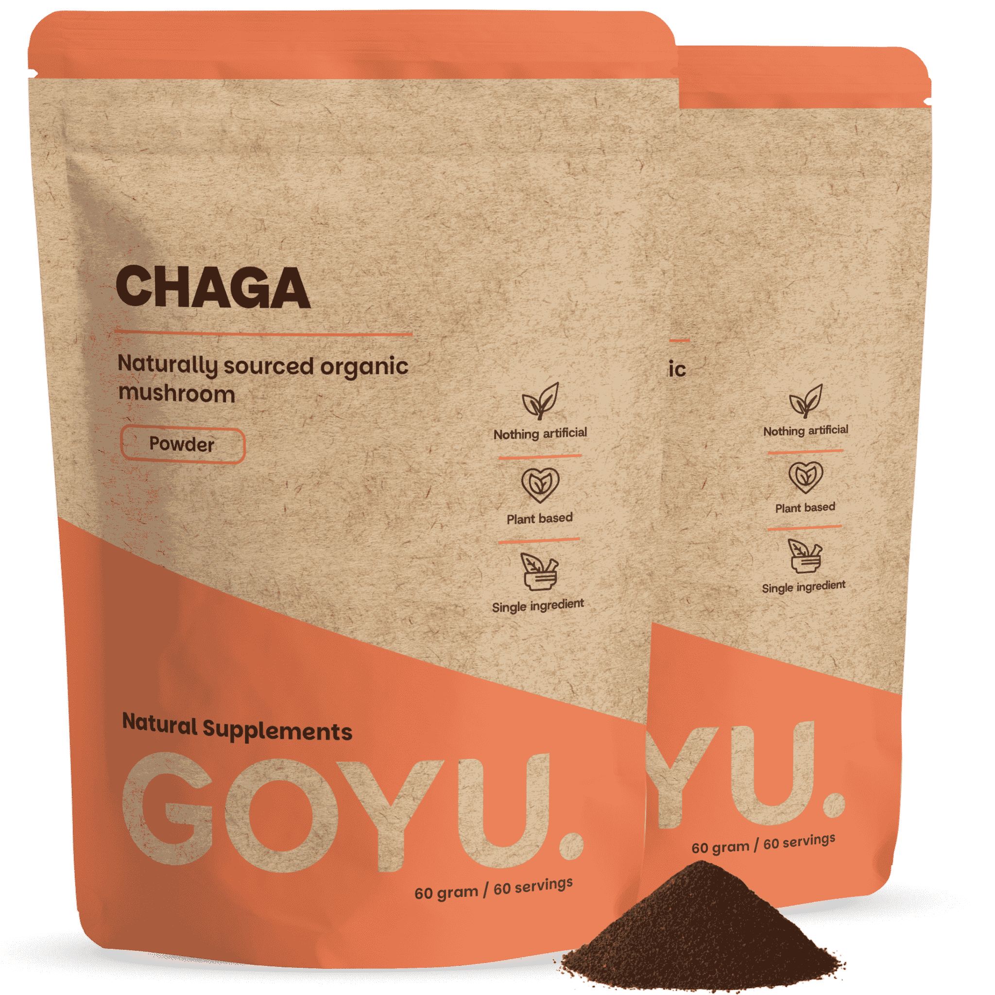 GOYU® – Chaga Poeder Biologisch Combipack 120
