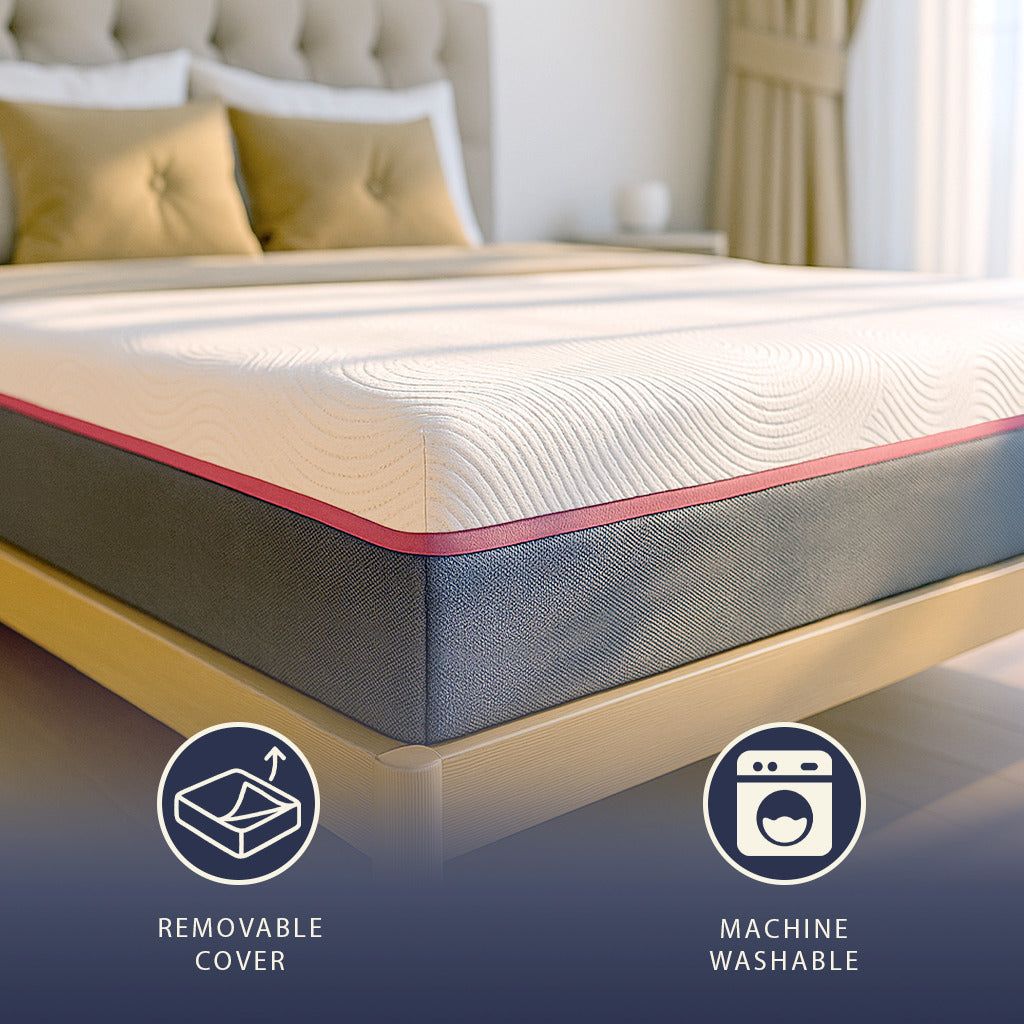 The White Stone Matratze 120x190 Memory Foam Breeze und Taschenfedern | Höhe 30 cm