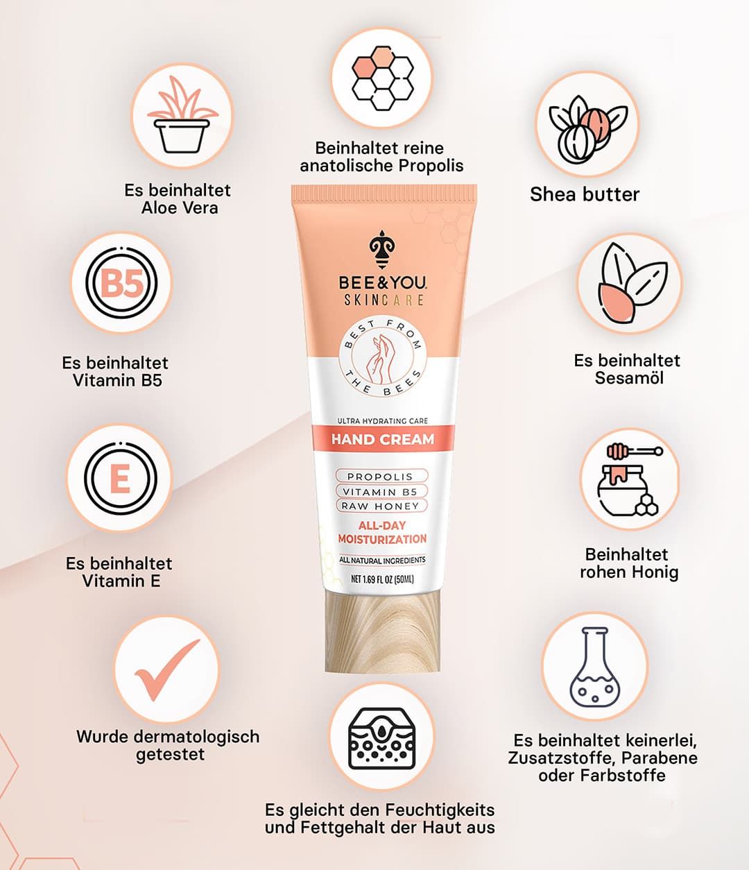 BEE&YOU Propolis creme , Handcreme mit Propolis