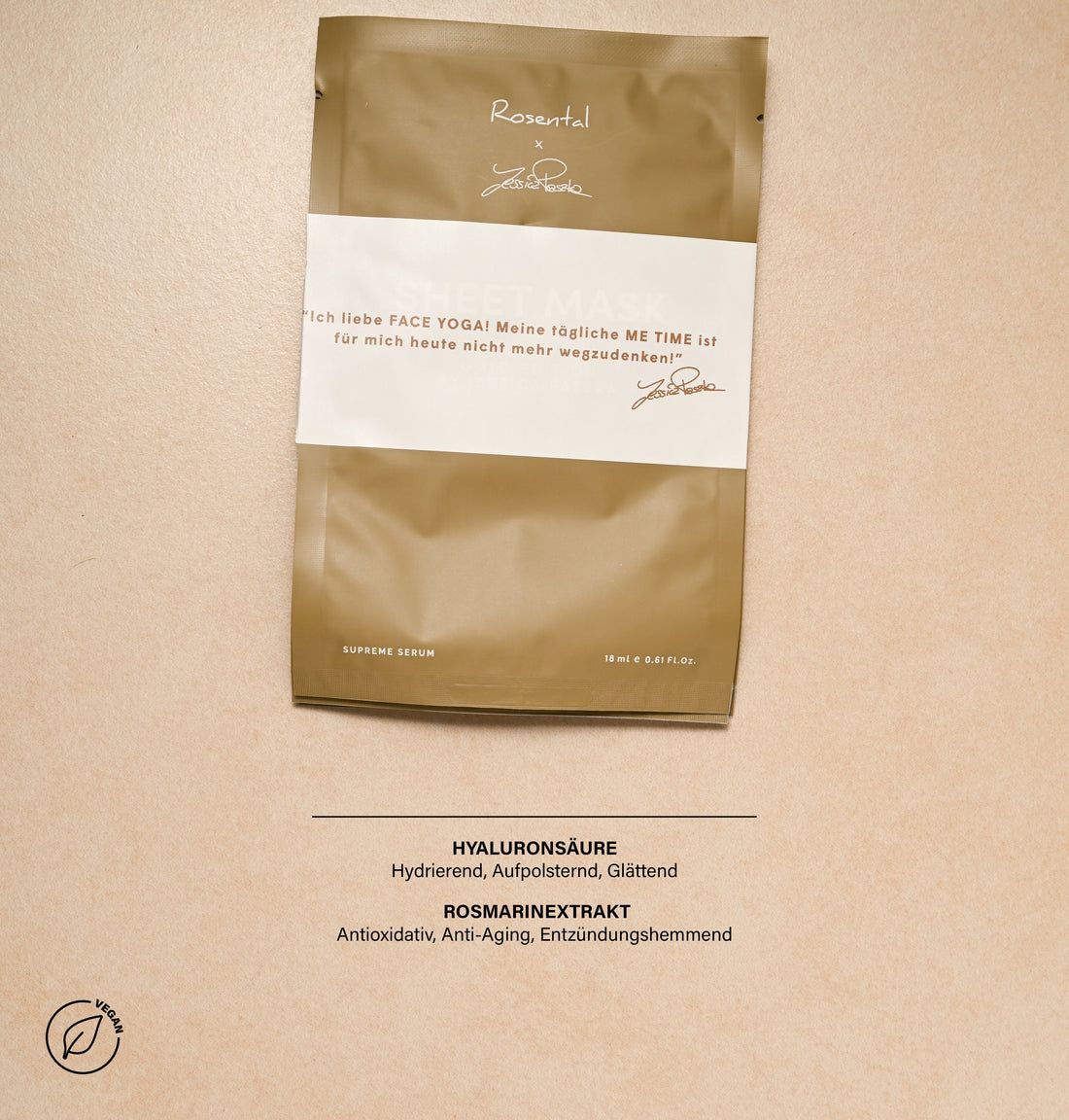 Rosental Organics Sheet Mask | Gold Edition by Jessica Paszka