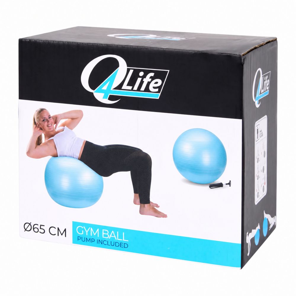 Q4Life Gymnastikball - Set mit Pumpe Blau 1 St