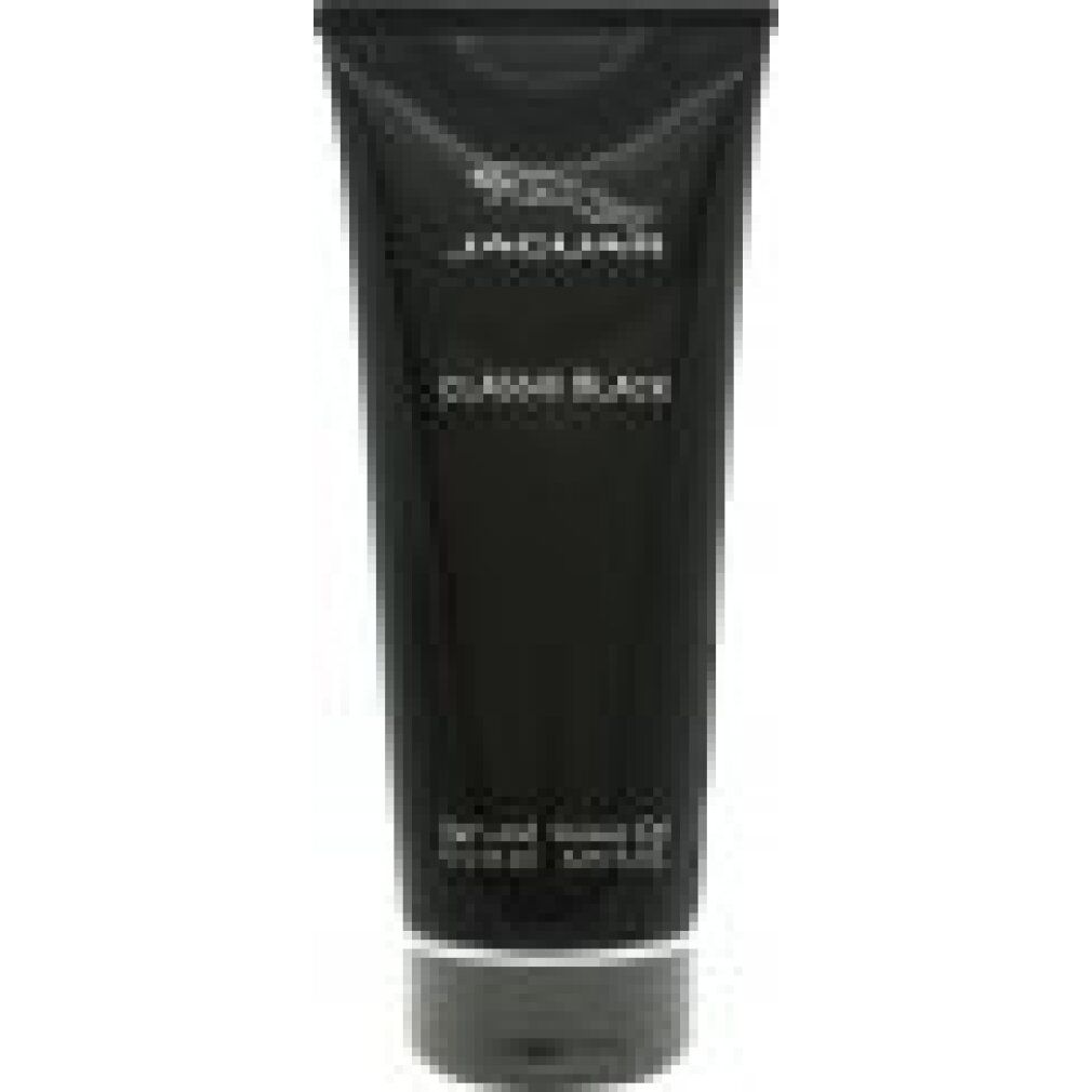 Schwarze Tube mit Jaguar-Logo und Schriftzug CLASSIC BLACK. Produktbezeichnung: Bath and Shower Gel.
