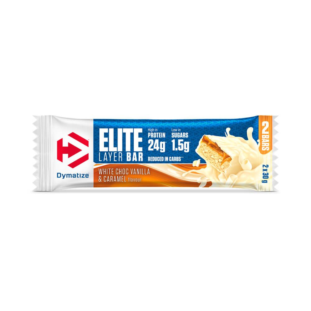 DYMATIZE Protein Riegel Elite Layer Bar White Choc Vanilla & Caramel