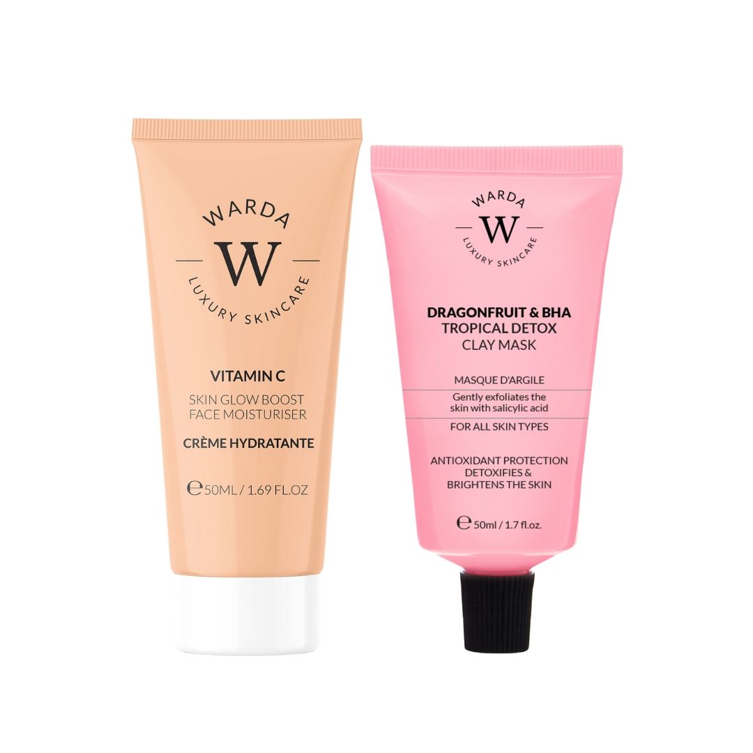 Warda Luxury Skincare Feuchtigkeitscreme mit Vitamin C + BHA-Detox-Maske