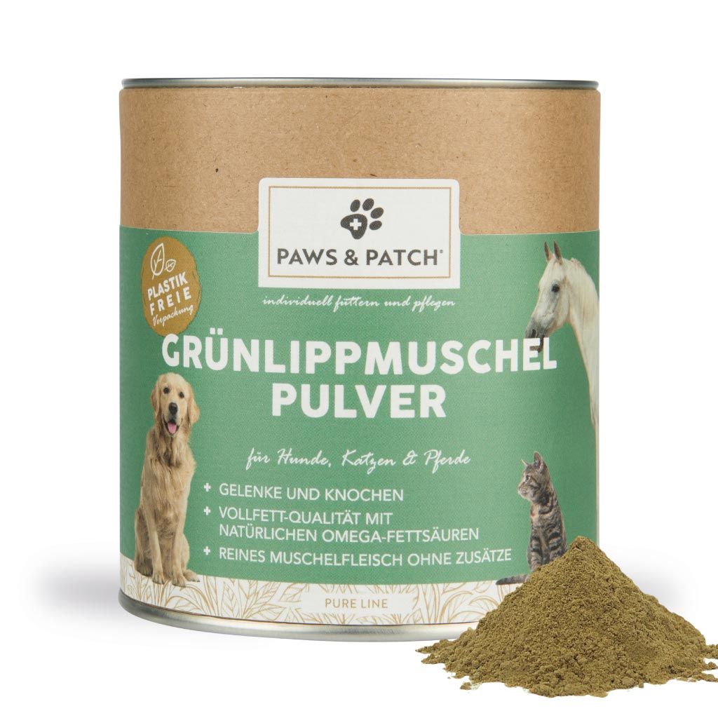 PAWS&PATCH GRÜNLIPPMUSCHEL Pulver für Hunde, Katzen und Pferde