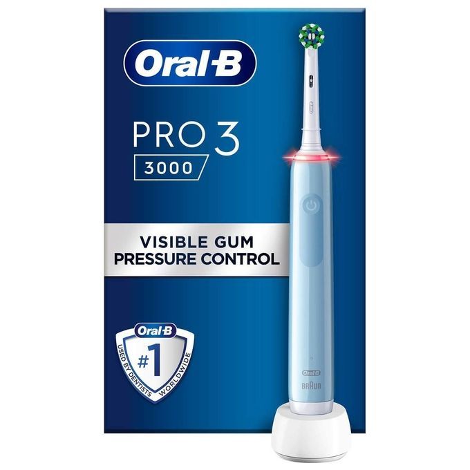 Oral-B - Elektrische Zahnbürste "Pro 3 - Cross Action" in Blau