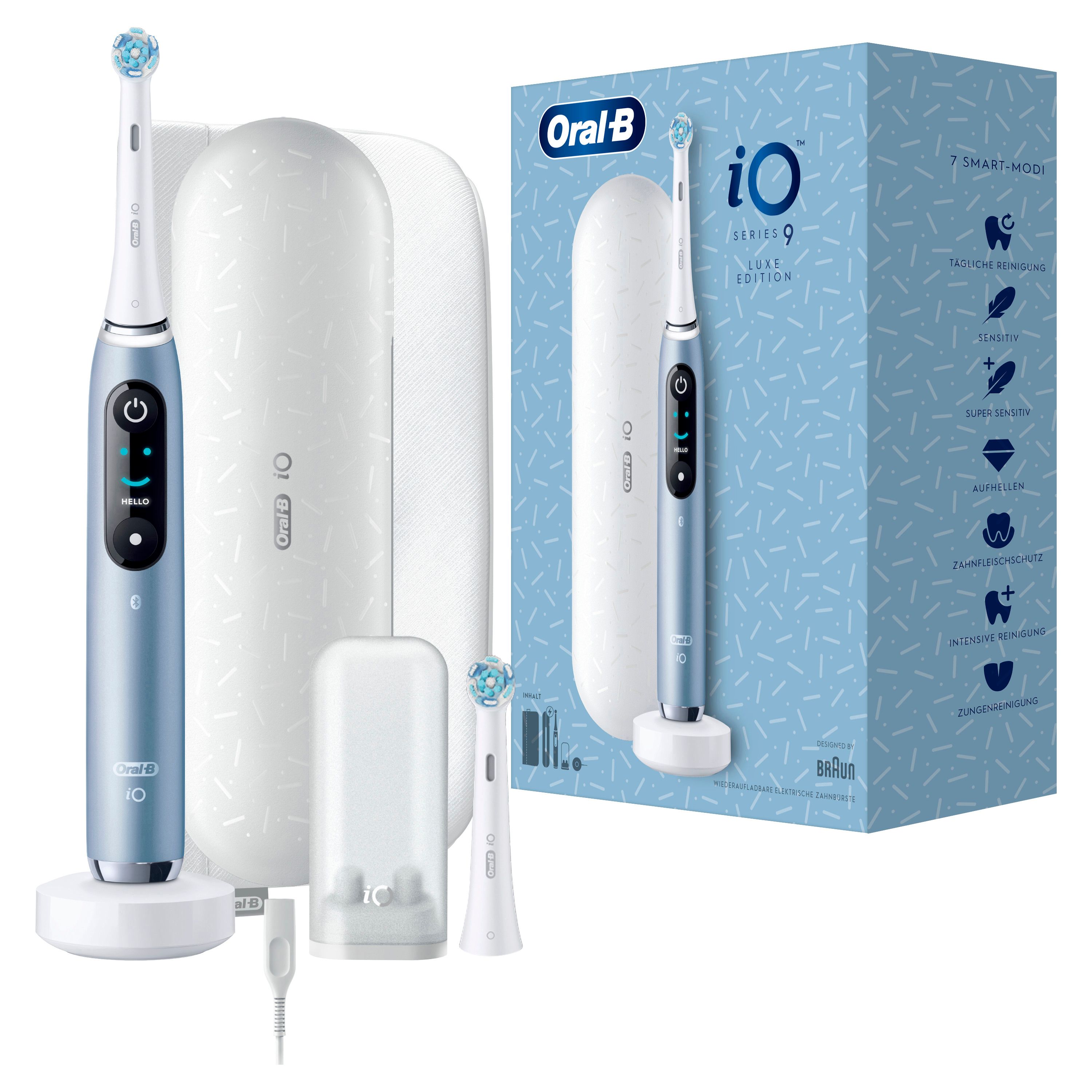 Oral-B - Elektrische Zahnbürste "iO 9 + Lade-Reiseetui & Tasche"