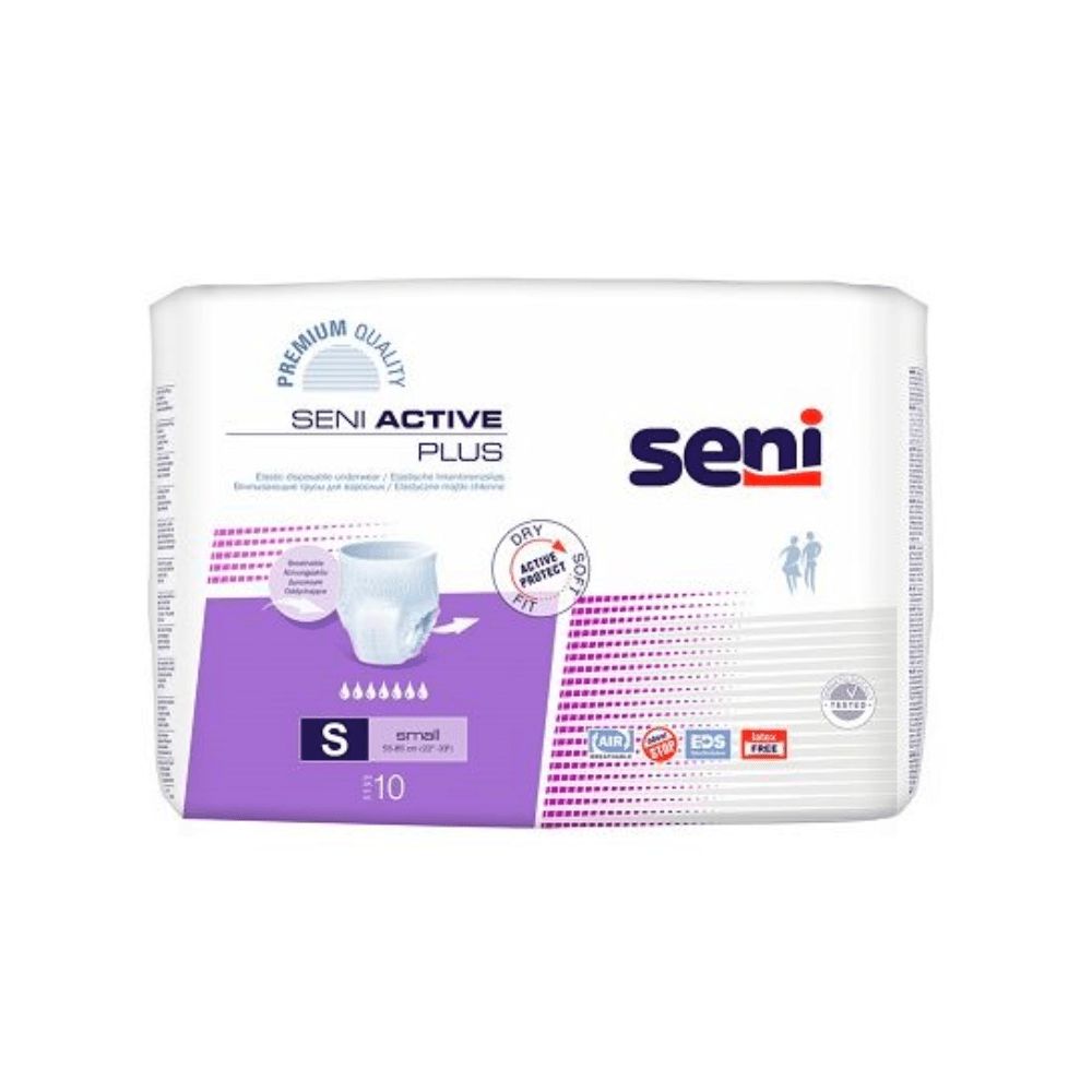 Seni Active Plus Medium Inkontinenz-Slips in Größe S, 10 Stück. Premium Qualität.