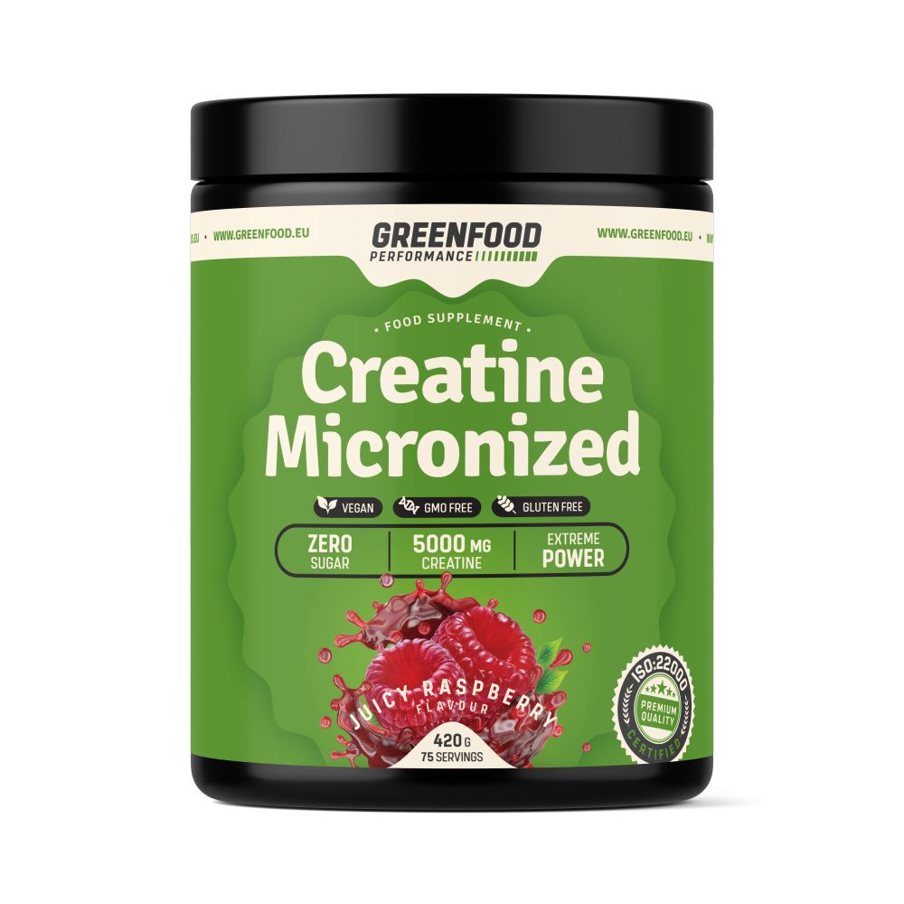 GreenFood Nutrition Performance Creatine Micronized Juicy Raspberry