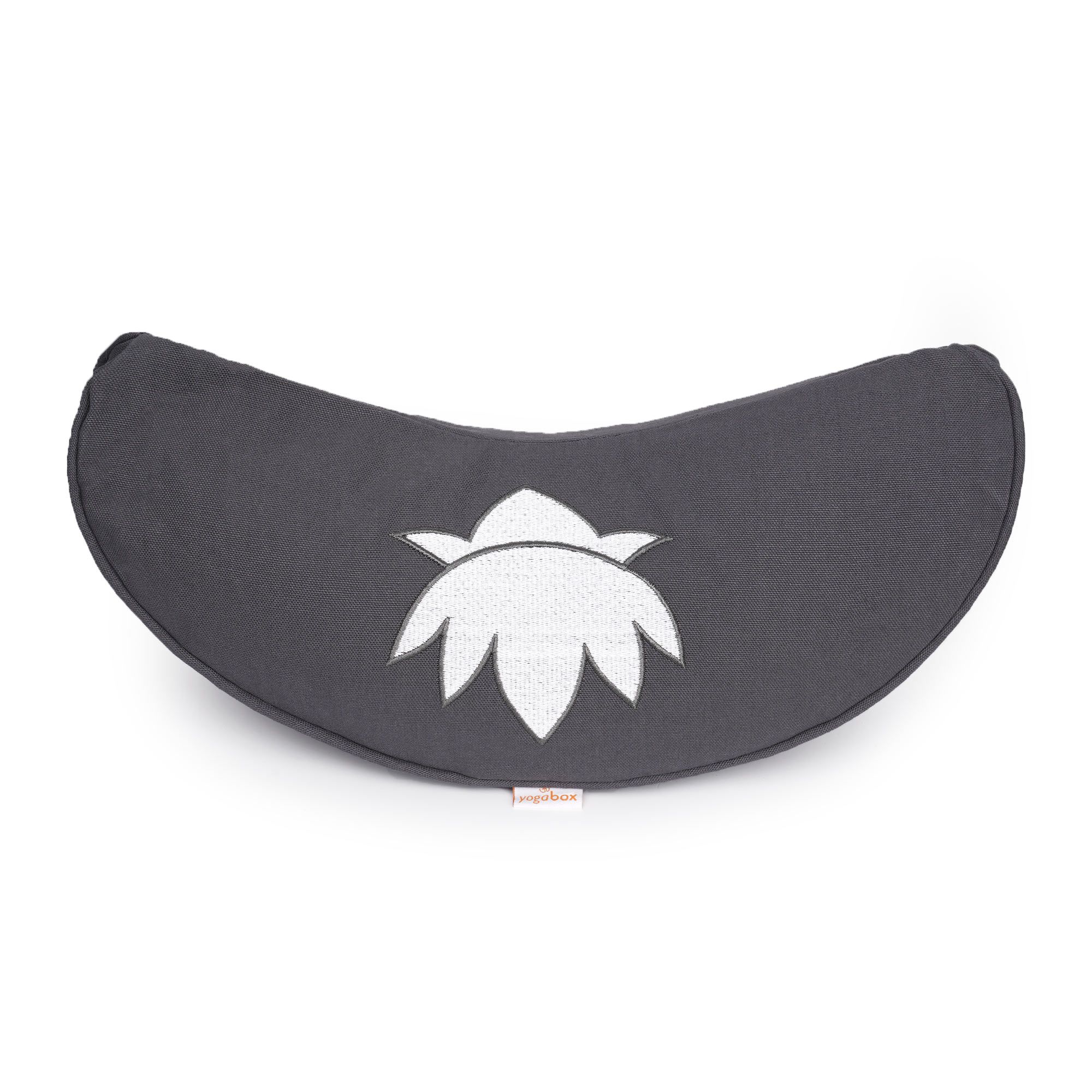 yogabox Yogakissen Halbmond Basic Lotus Stick weiß - grau 40 x 17 12,0 cm 1 St