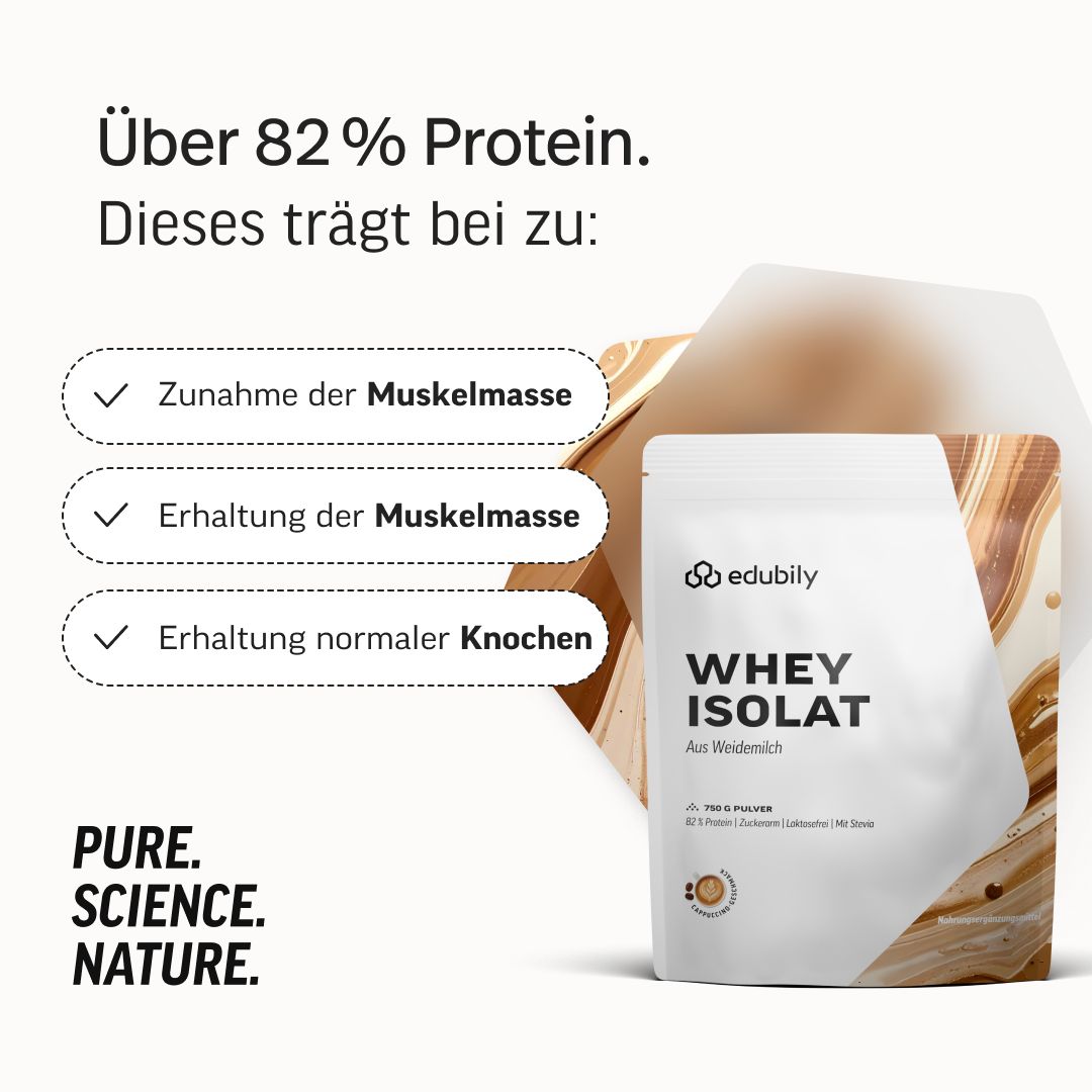 edubily® Whey Protein Isolat aus irischer Weidehaltung Cappuccino