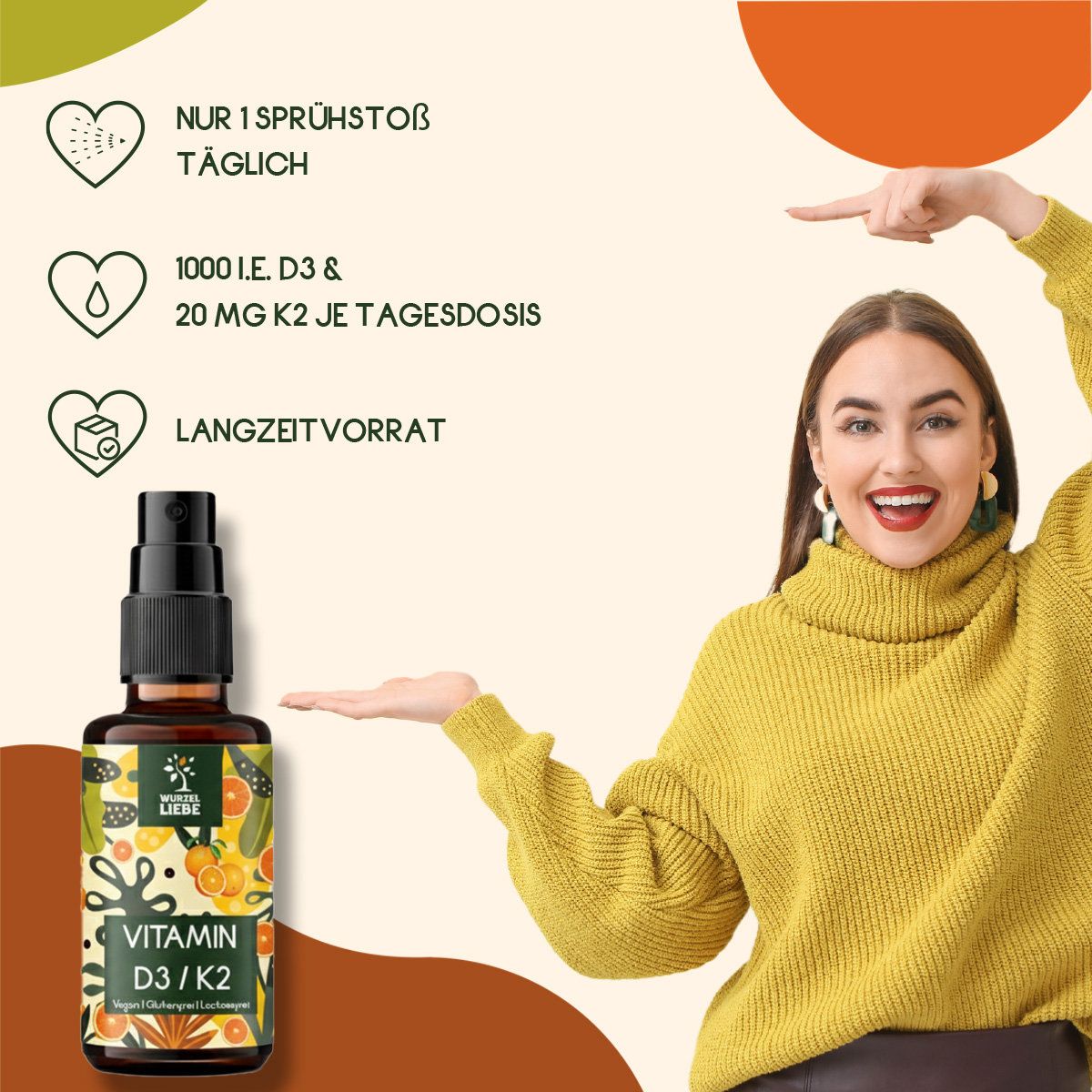 WURZELLIEBE® Vitamin D3 / K2